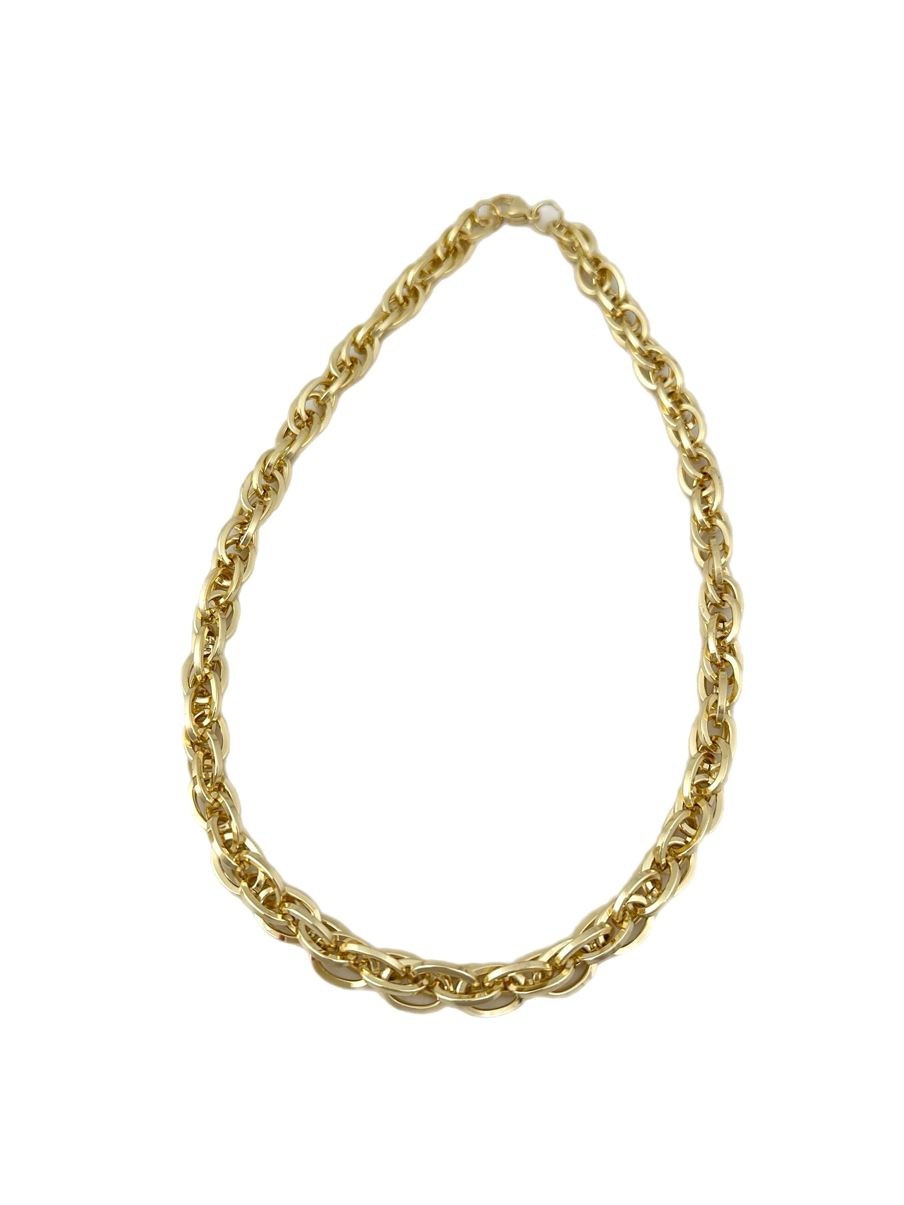 Özel Seri Oval İç İçe Geçmeli Halka Zincir Kolye (51 Cm)