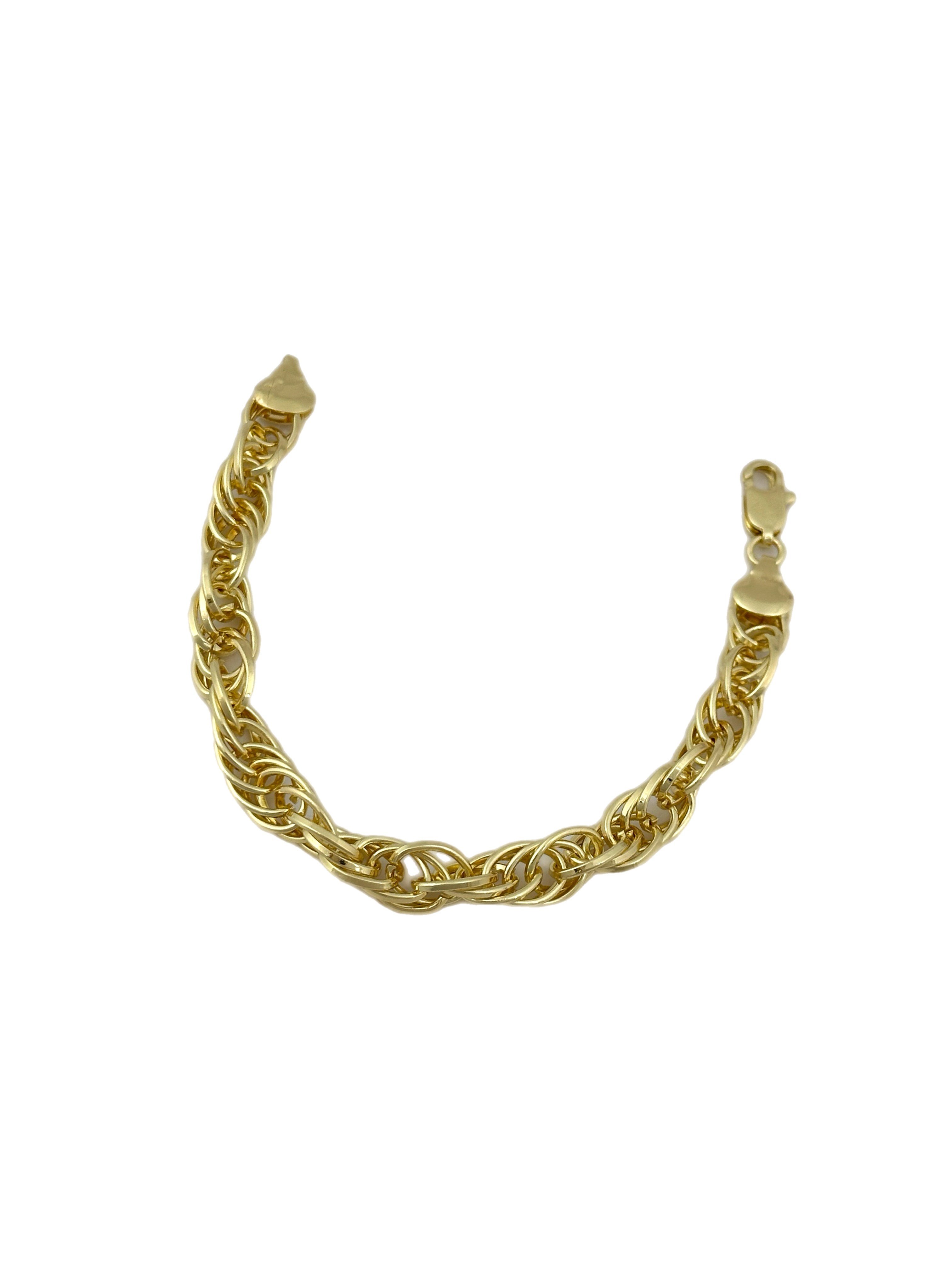 Özel Seri Oval İç İçe Geçmeli Halka Zincir Bileklik (19 Cm)