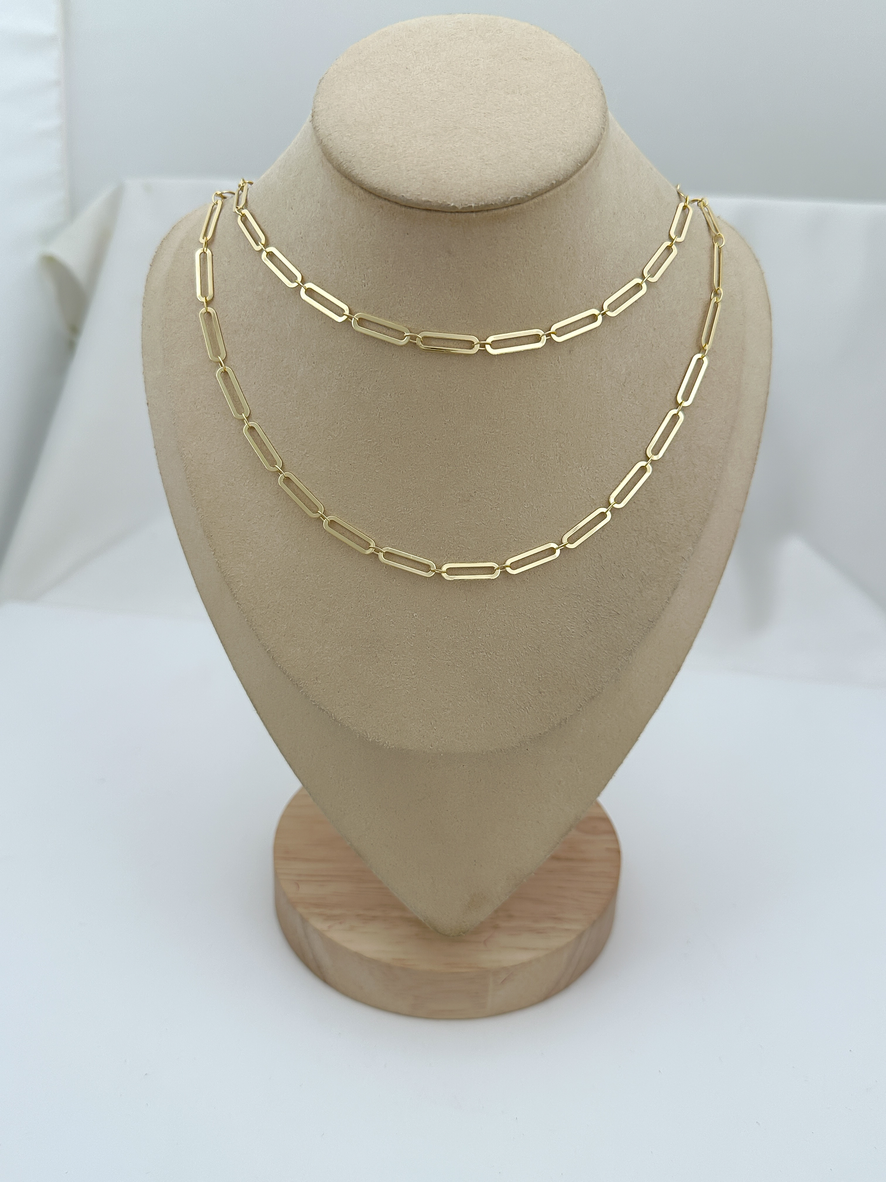 Özel Seri Oval Zincir Sıralı Kolye (86Cm)