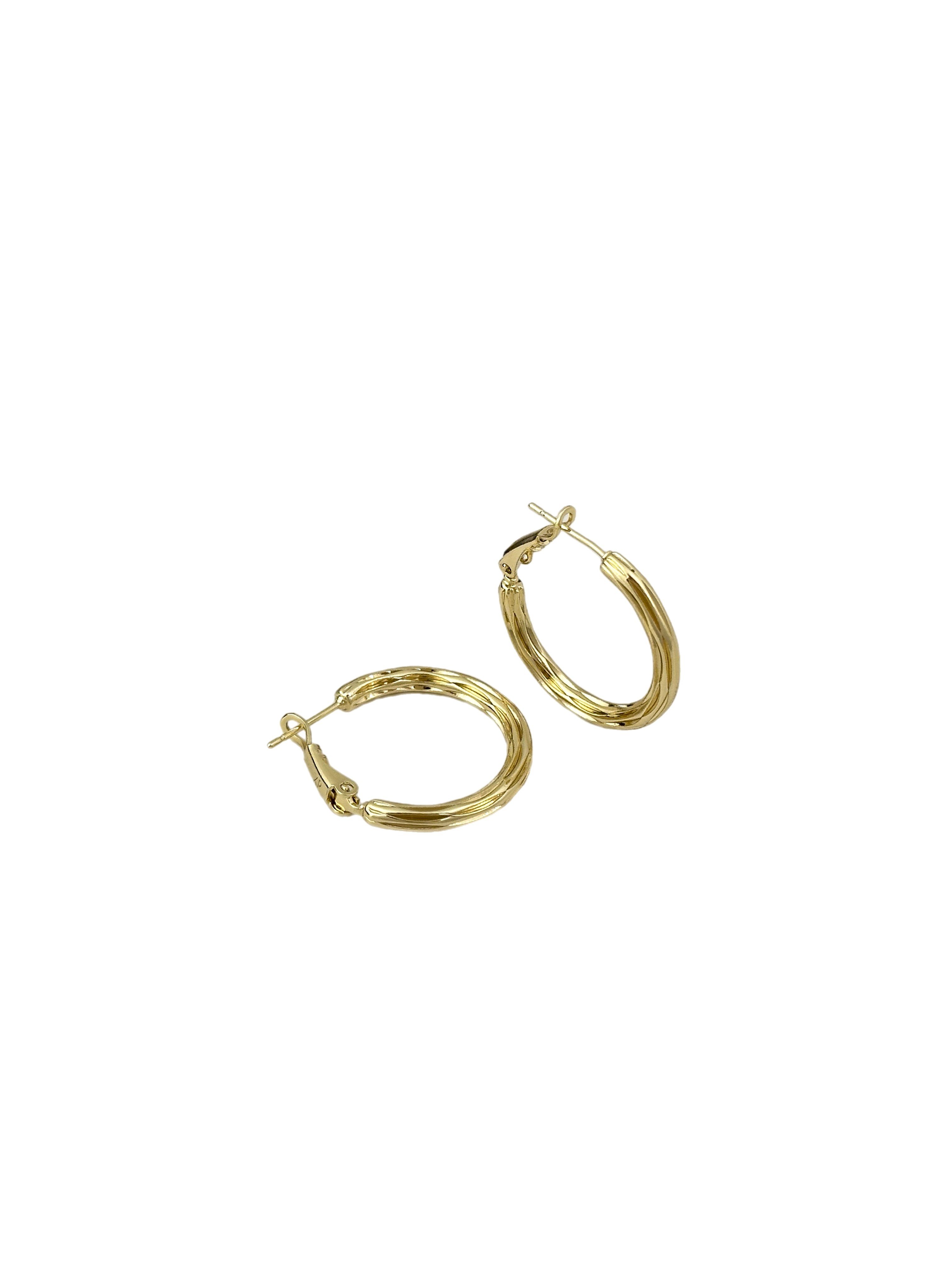 Özel Seri Şerit İşleme Halka Küpe ( İç Çap : 1.9 Cm )