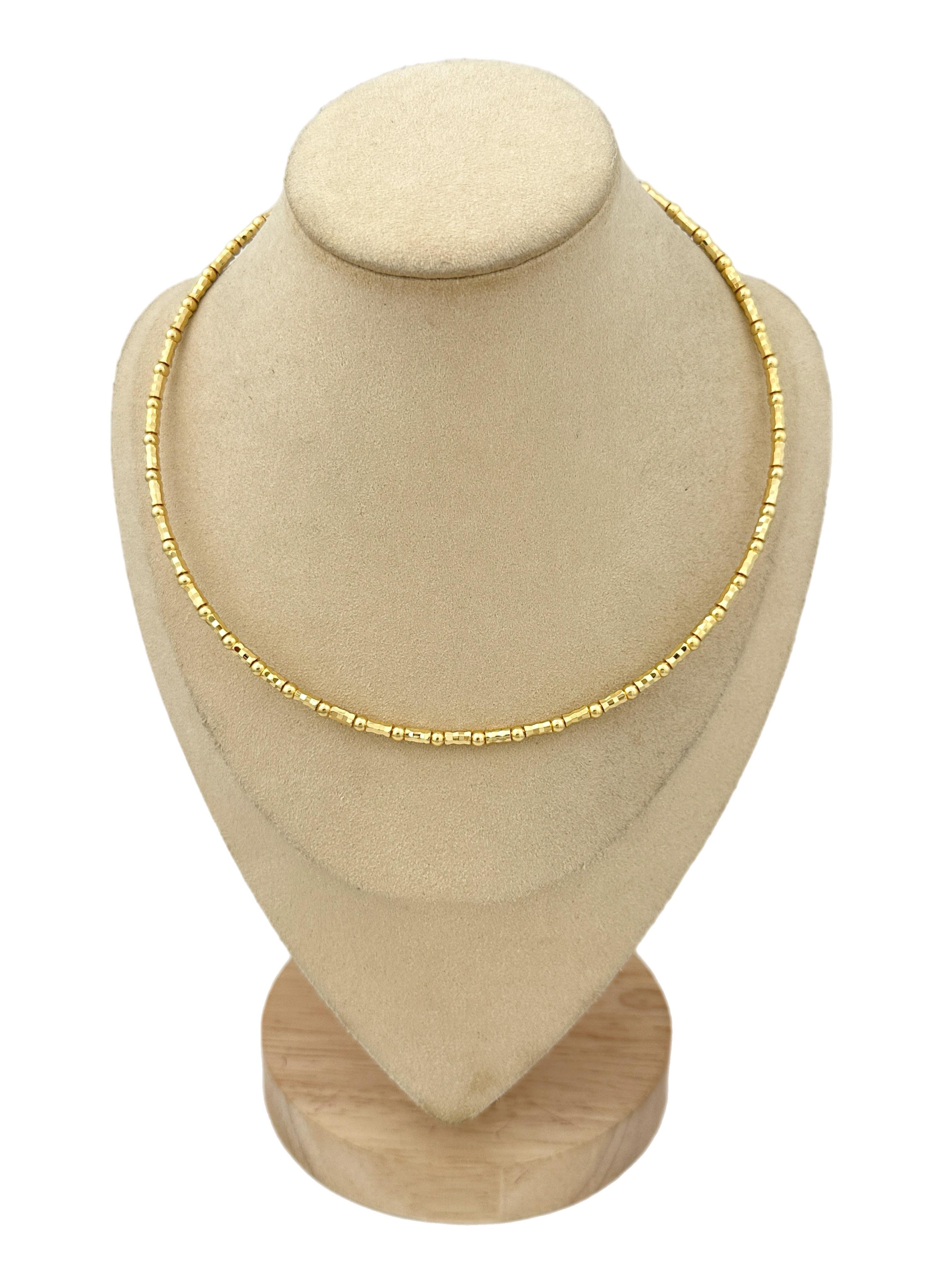 Özel Seri Topçuk Ve Boru Plaka Sıralı Yaylı Modelde Choker Kolye