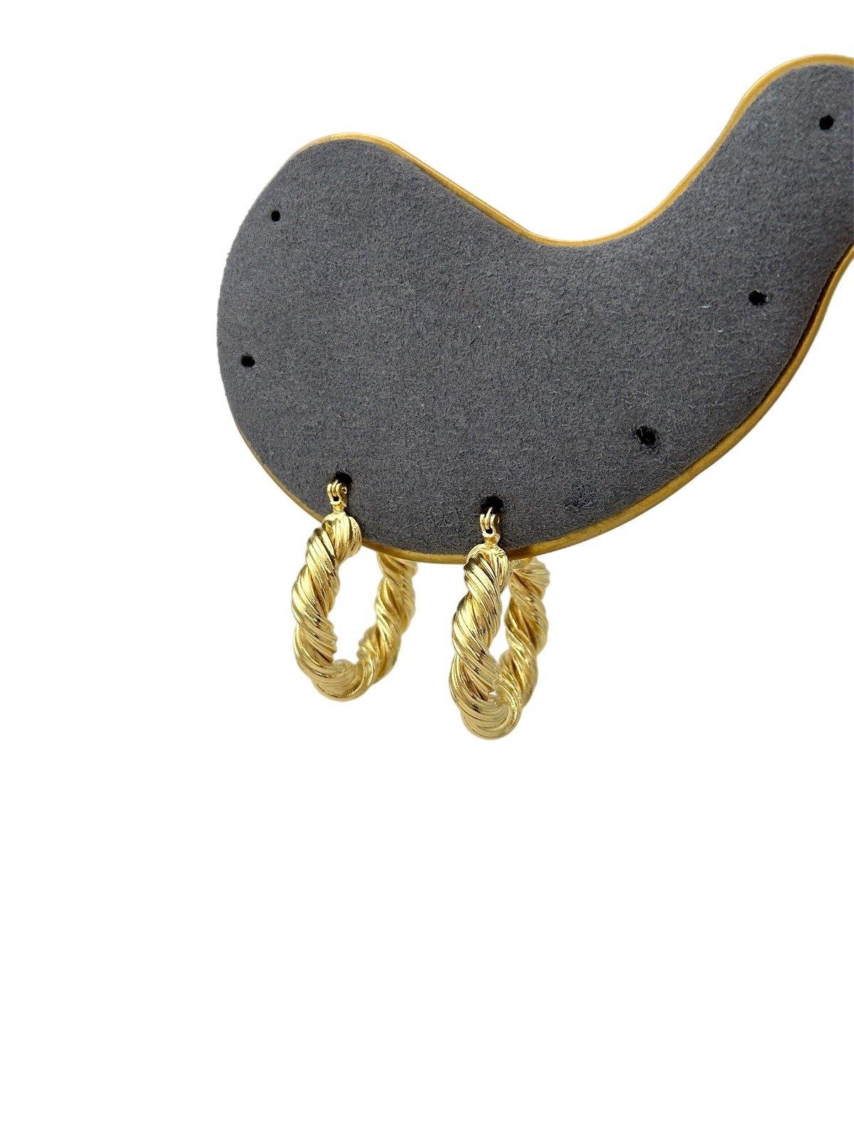 Özel Seri Vintage Burgu Model Halka Küpe ( İç Çap : 1.8 Cm )