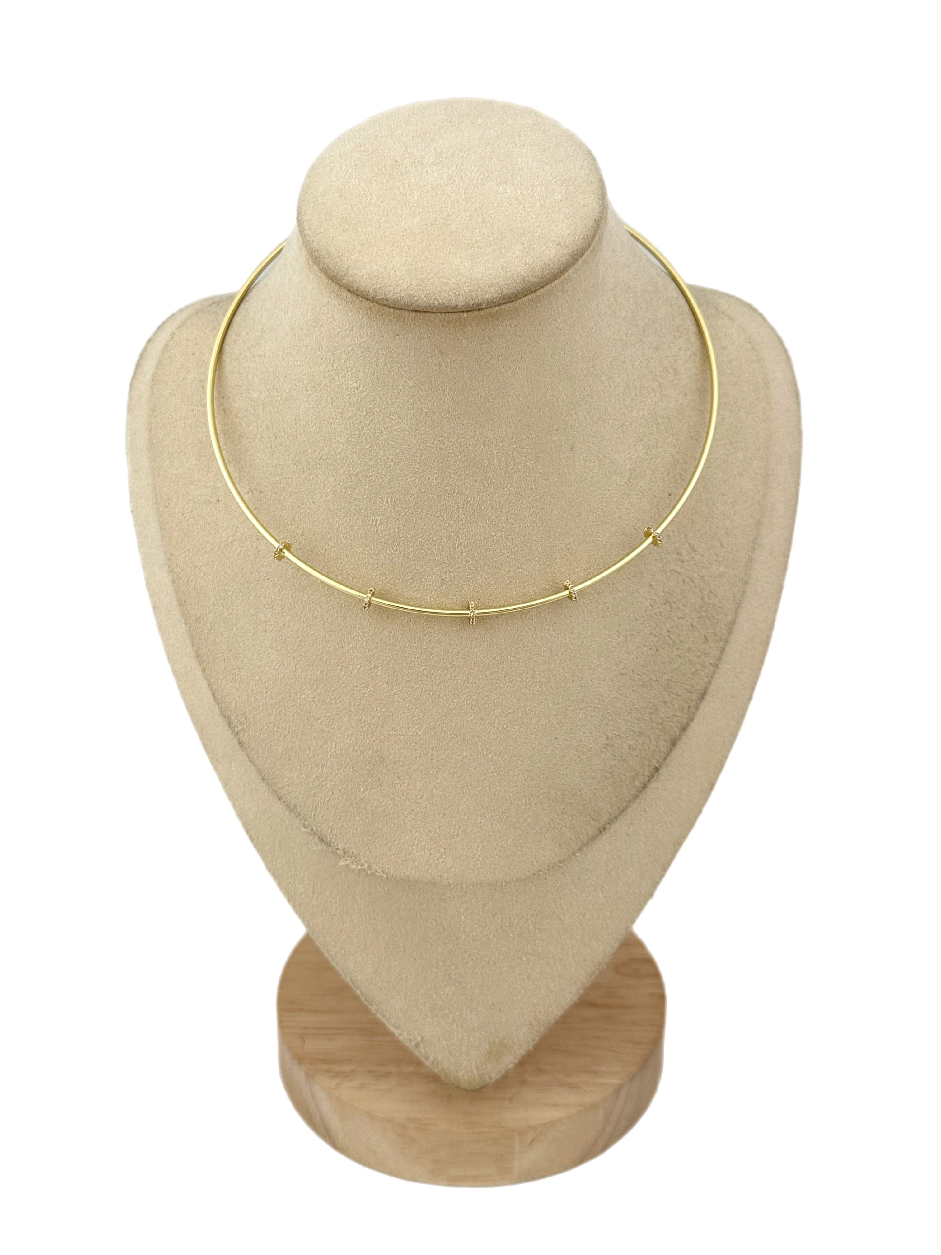 Özel Seri Zirkon Taşlı Biye Detay Boru Plaka Choker Kolye