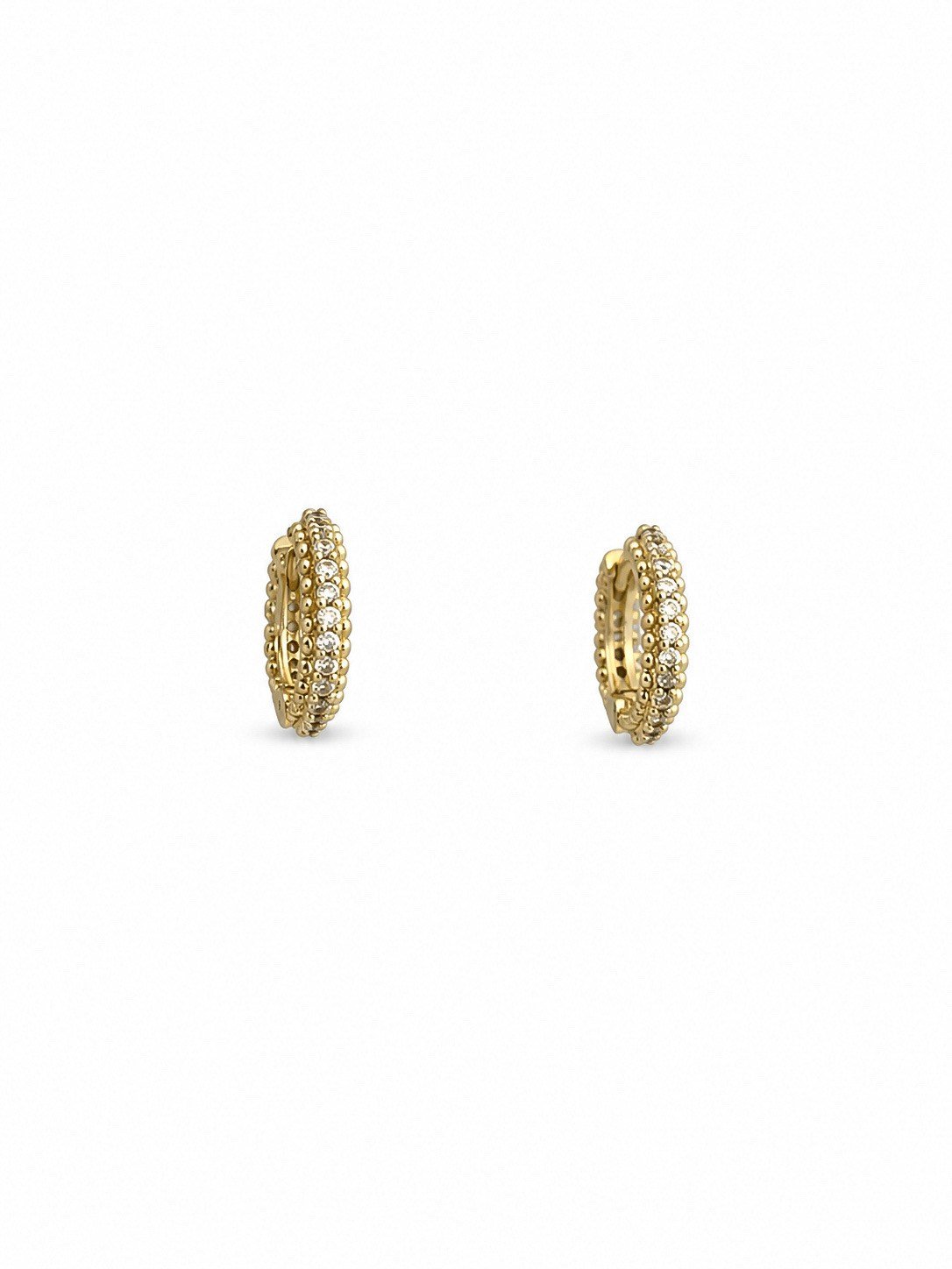 Özel Seri Zirkon Taşlı Halka Küpe ( İç Çap : 8 mm )