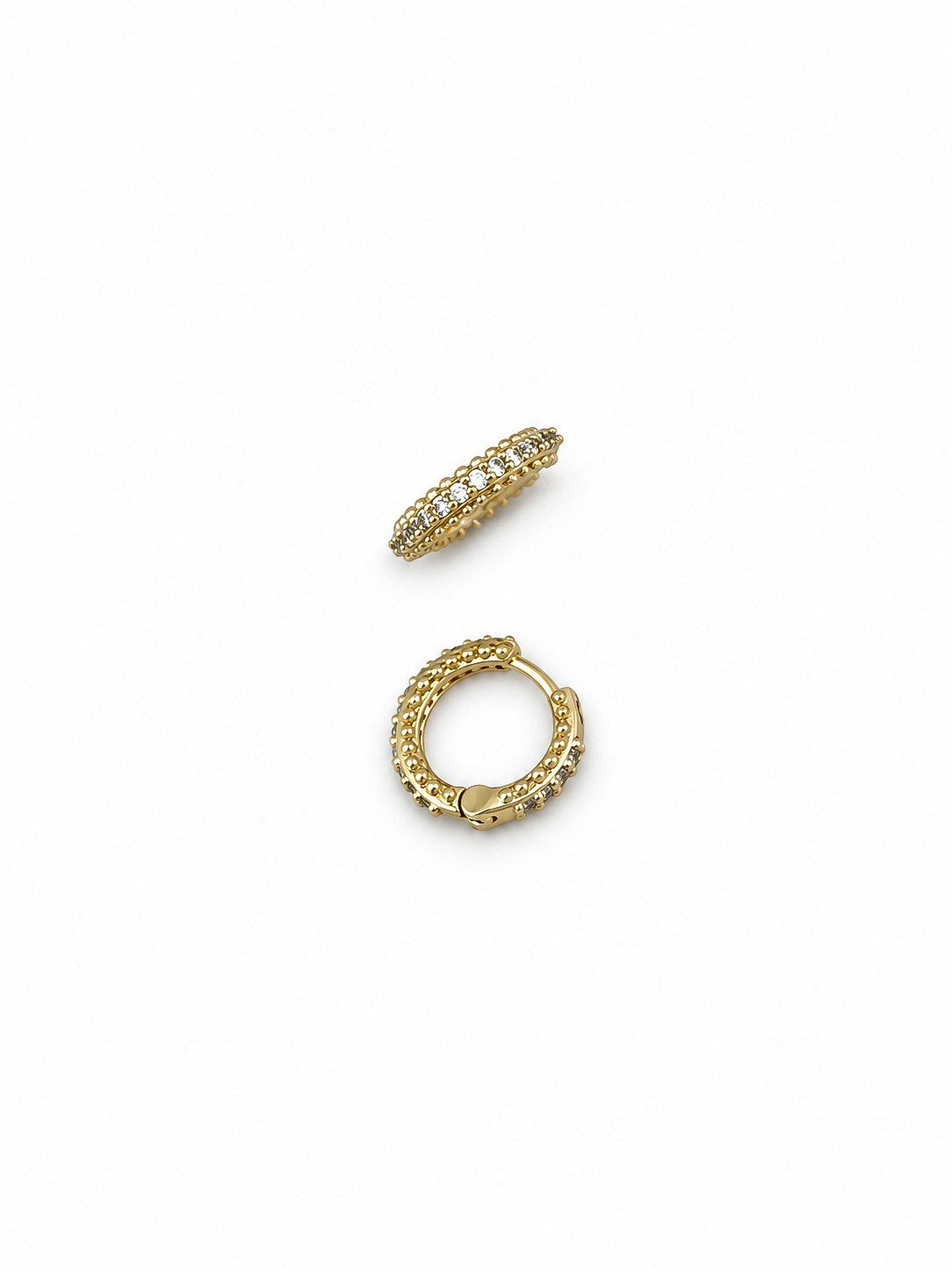 Özel Seri Zirkon Taşlı Halka Küpe ( İç Çap : 8 mm )