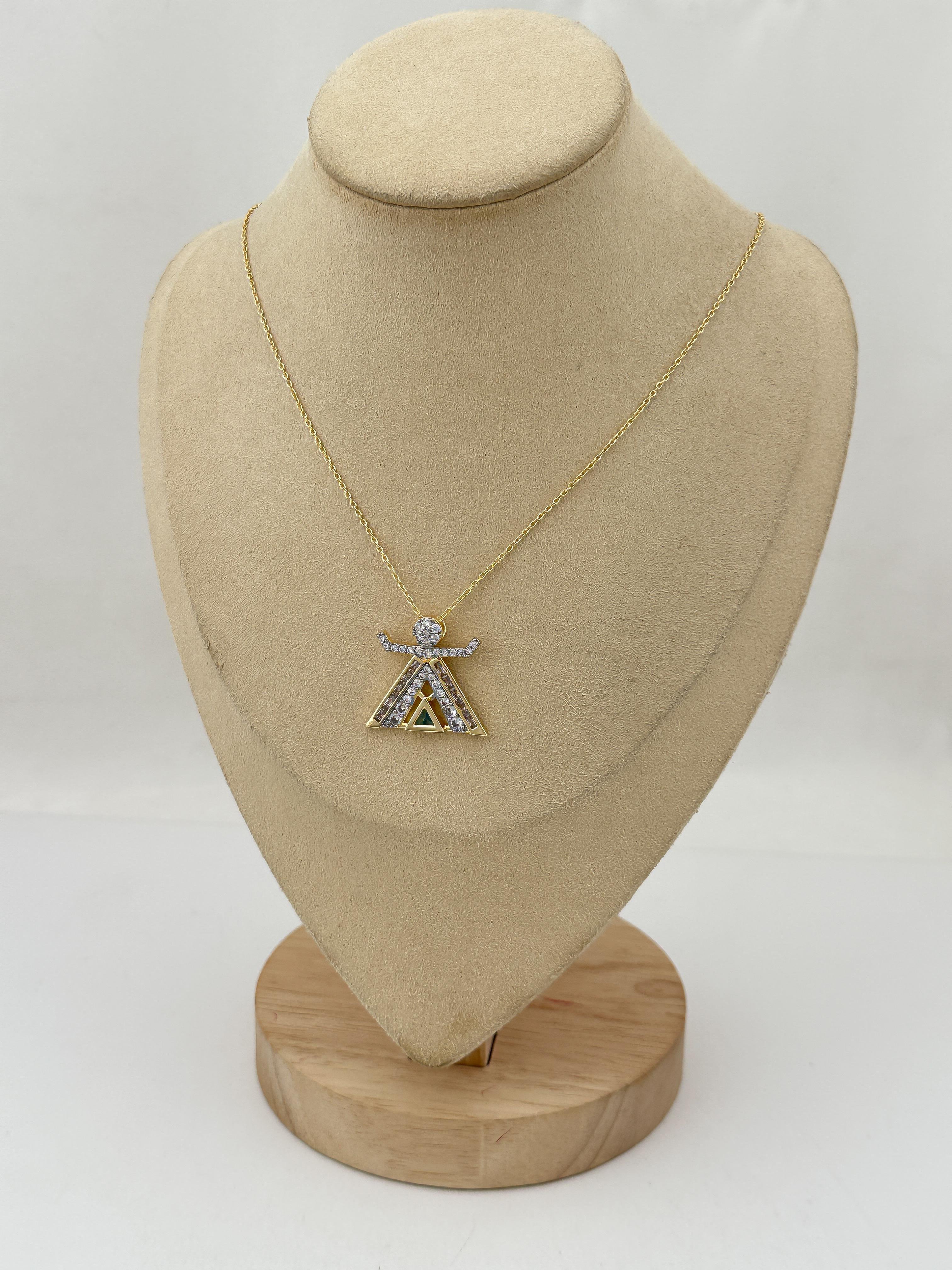 Özel Seri Zirkon Taşlı Tasarım Uç Kolye ( 50 Cm )