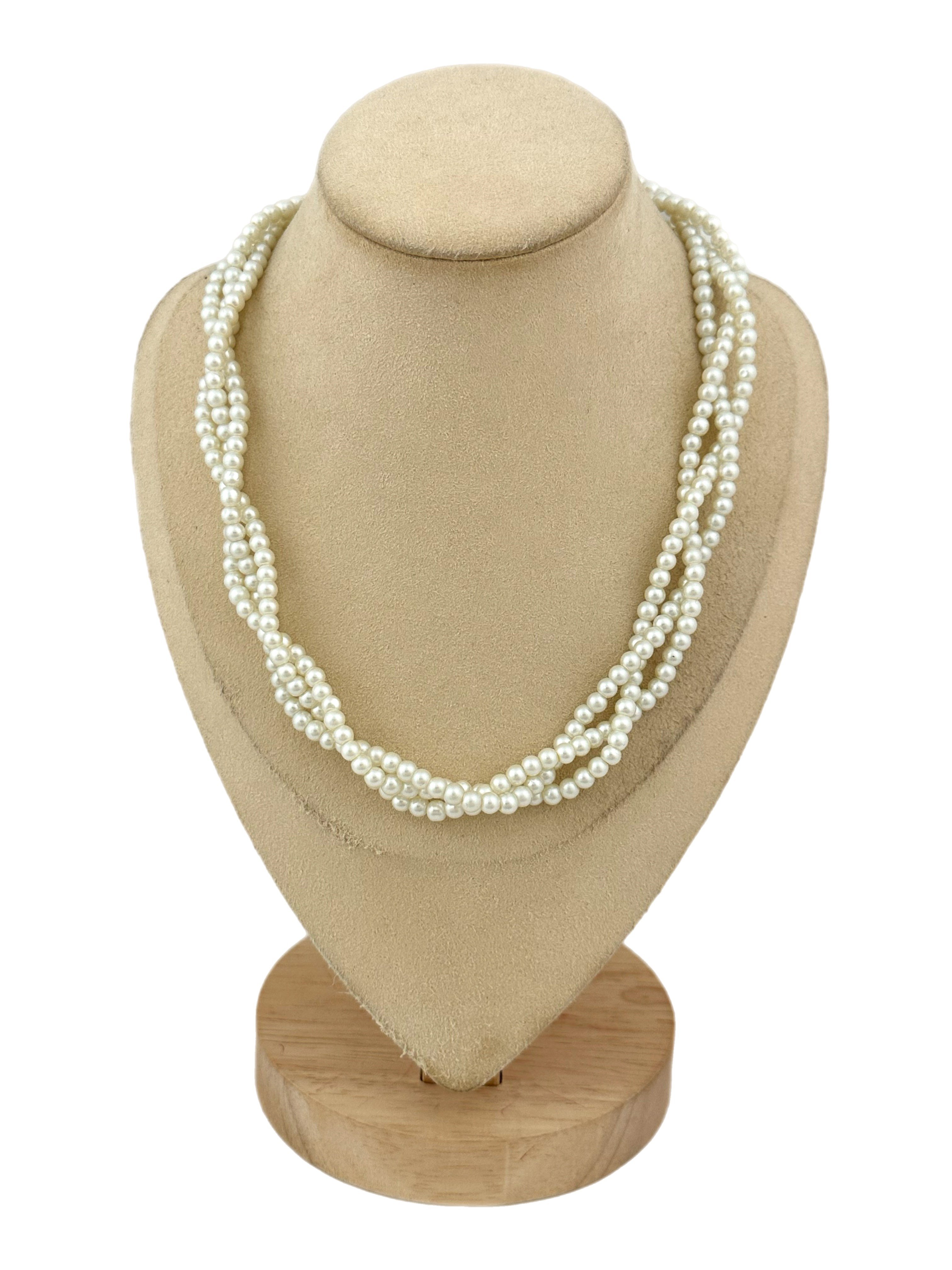 Suni Top İnci Dolama Kolye (46 Cm)