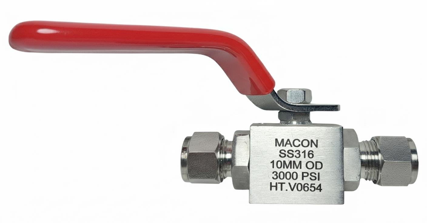 MACON HT.V0654 Hidrolik Paslanmaz Küresel Vana 10mm