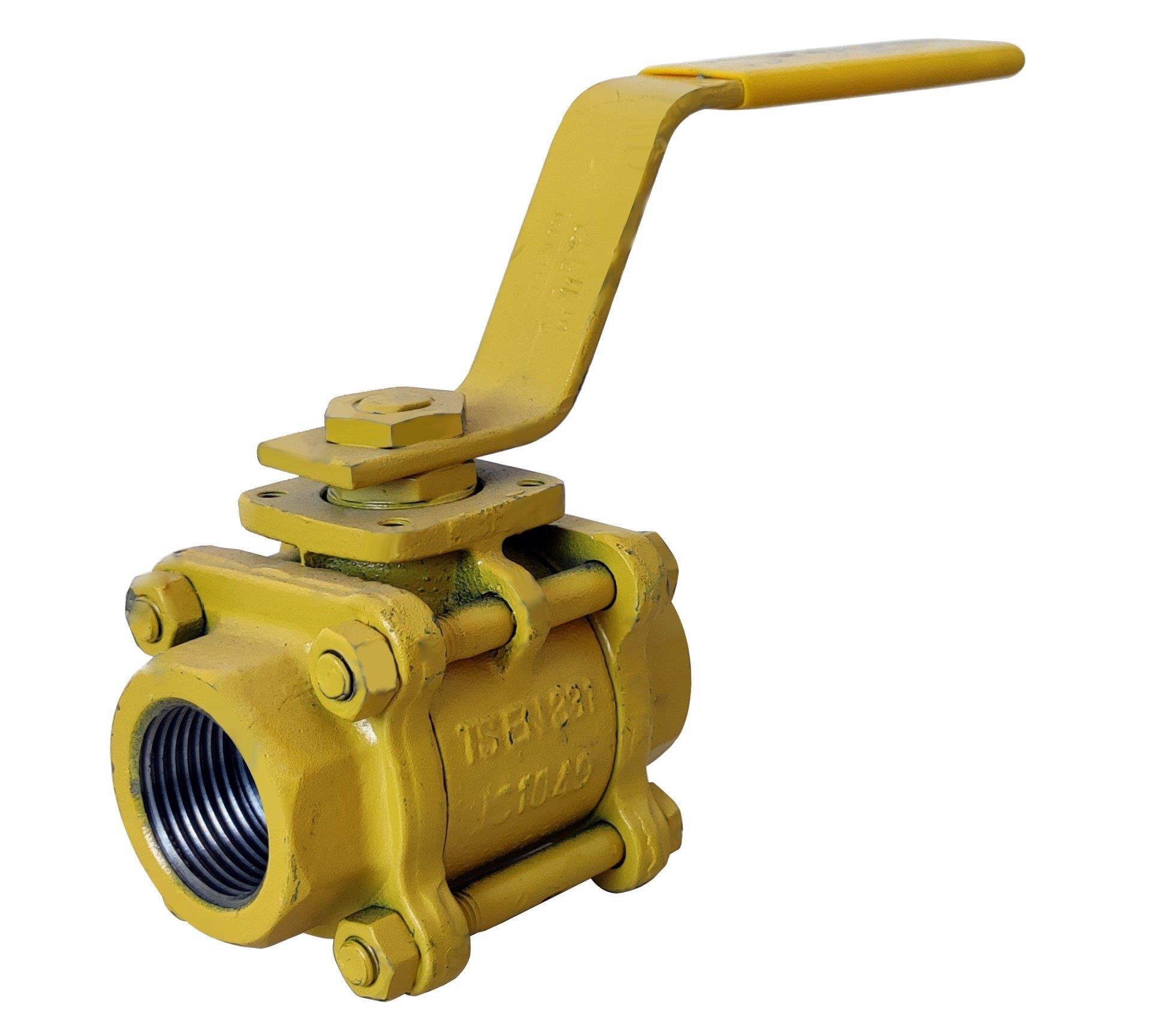VALFTEK Tam Geçişli 3 Parçalı Doğalgaz Küresel Vana 1 1/2''﻿