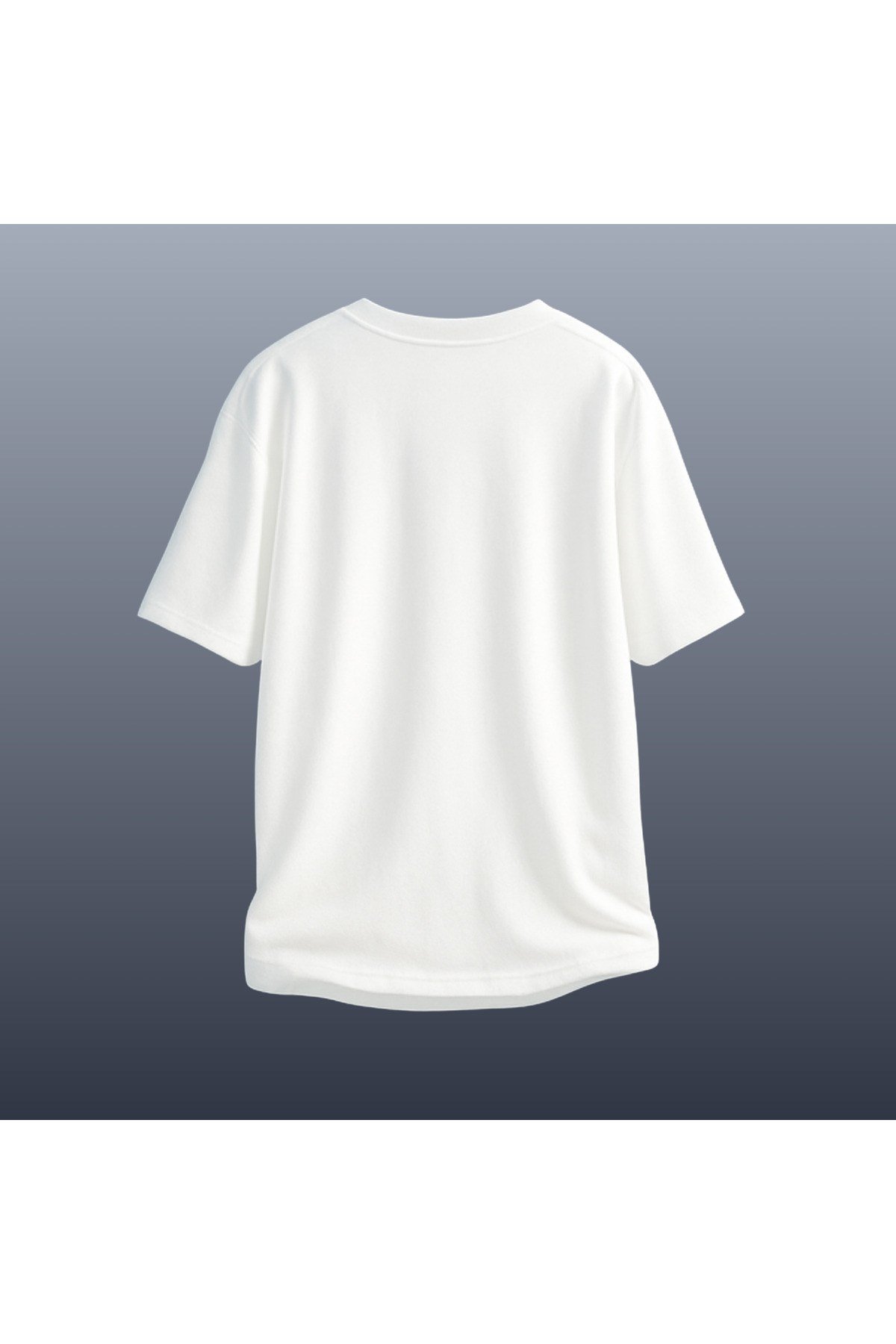 Beyaz Basic Oversize Rahat Kalıp T-Shirt