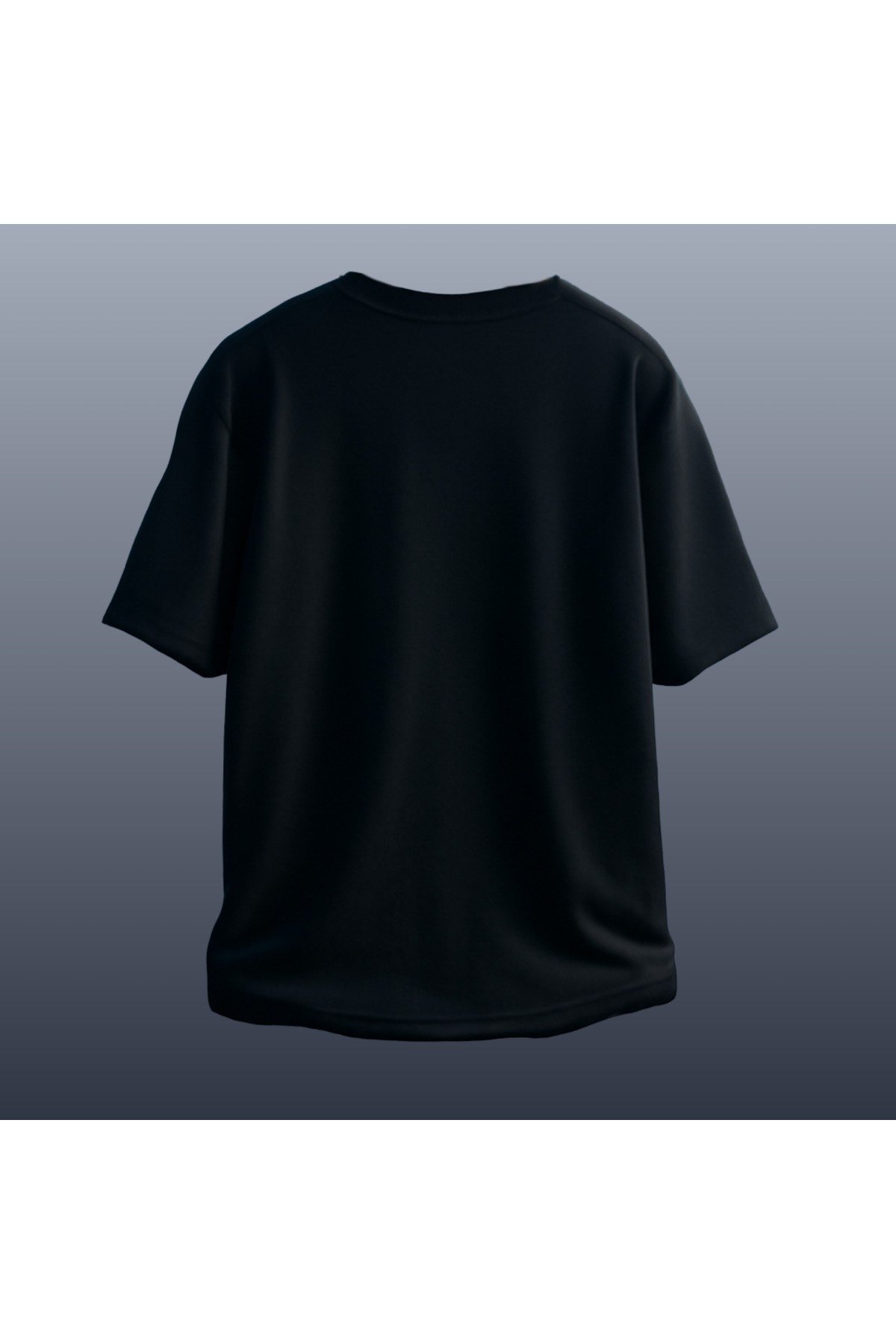 Siyah Basic Oversize Rahat Kalıp T-Shirt