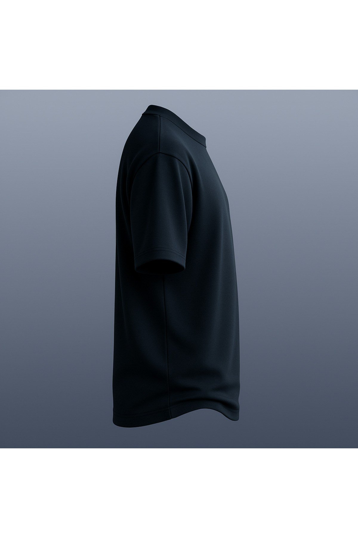 Siyah Basic Oversize Rahat Kalıp T-Shirt