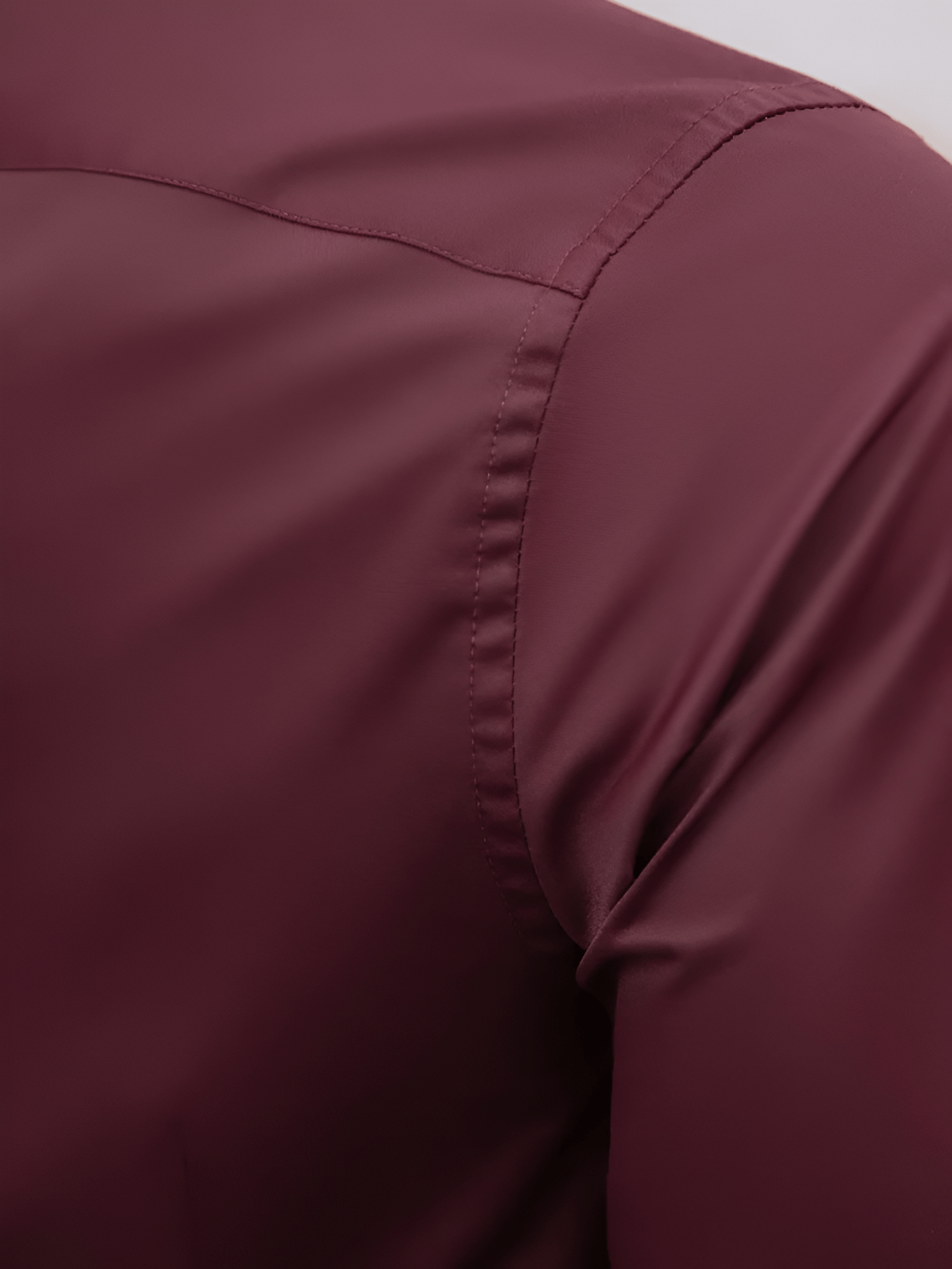 Slim Fit Uzun Kollu Kolay Ütü Teri Emen Nefes Alan Doku Kravatlık Dört Mevsim Bordo Erkek Gömlek