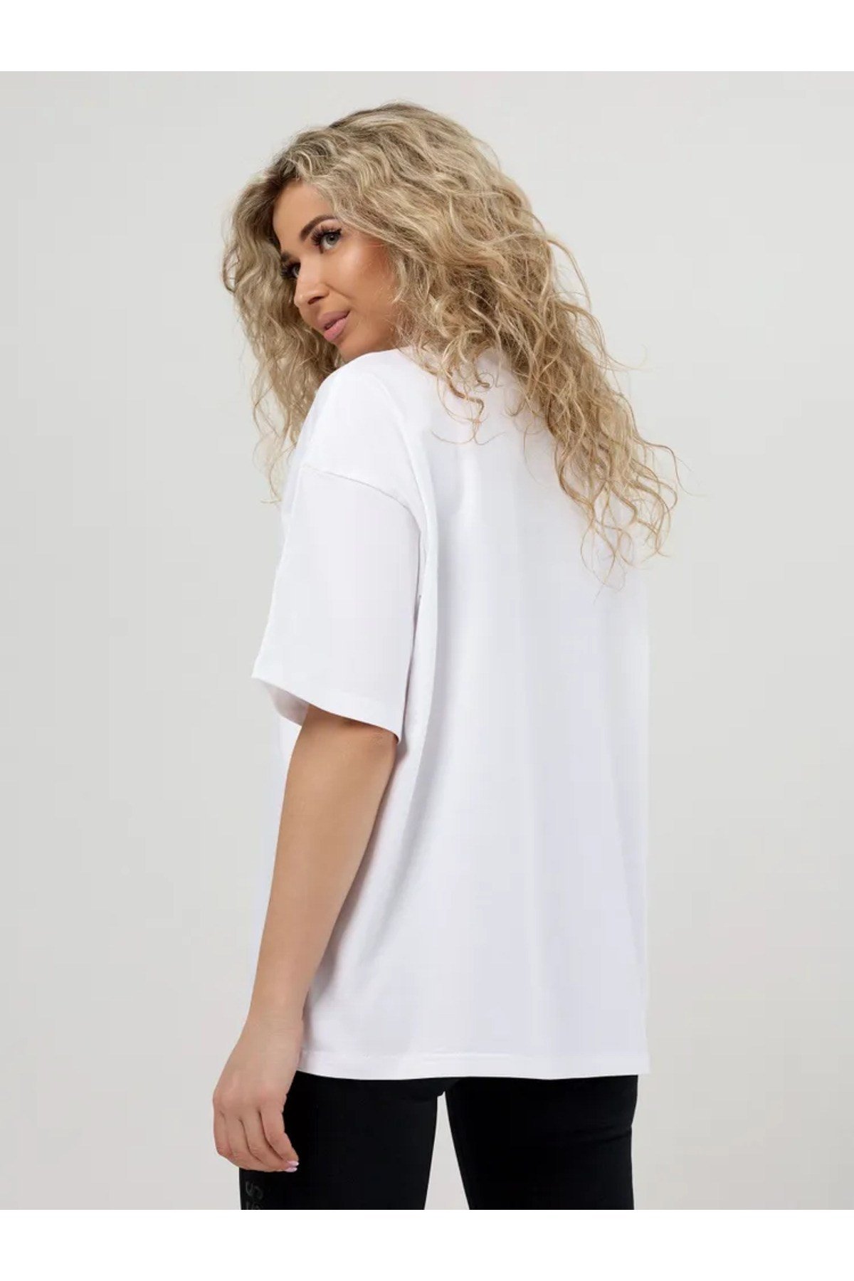 Unisex Bisiklet Yaka Oversize Basic Tshirt