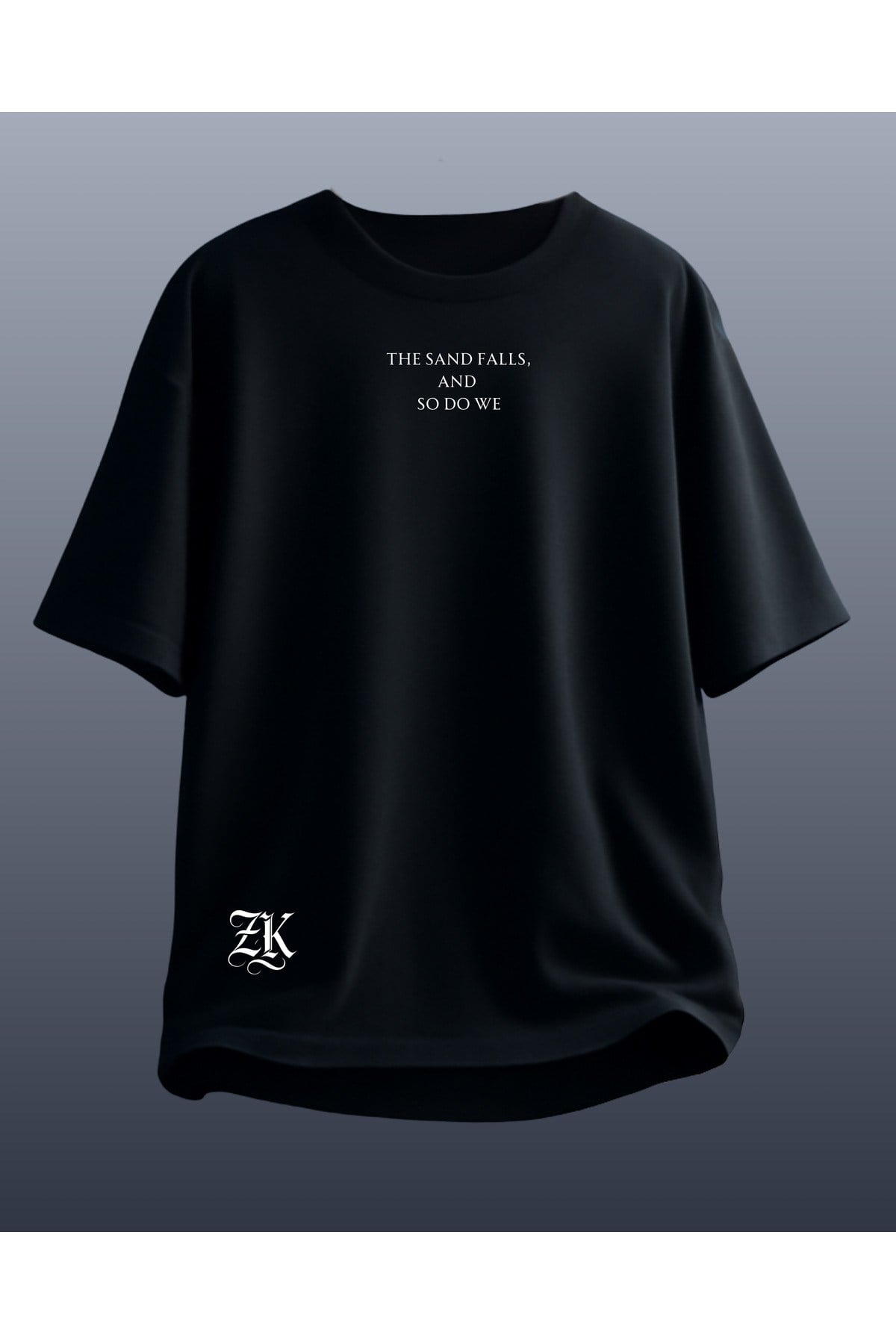 Unisex Erkek/Kadın Özel Baskılı Oversize Pamuklu Bisiklet Yaka T-Shirt