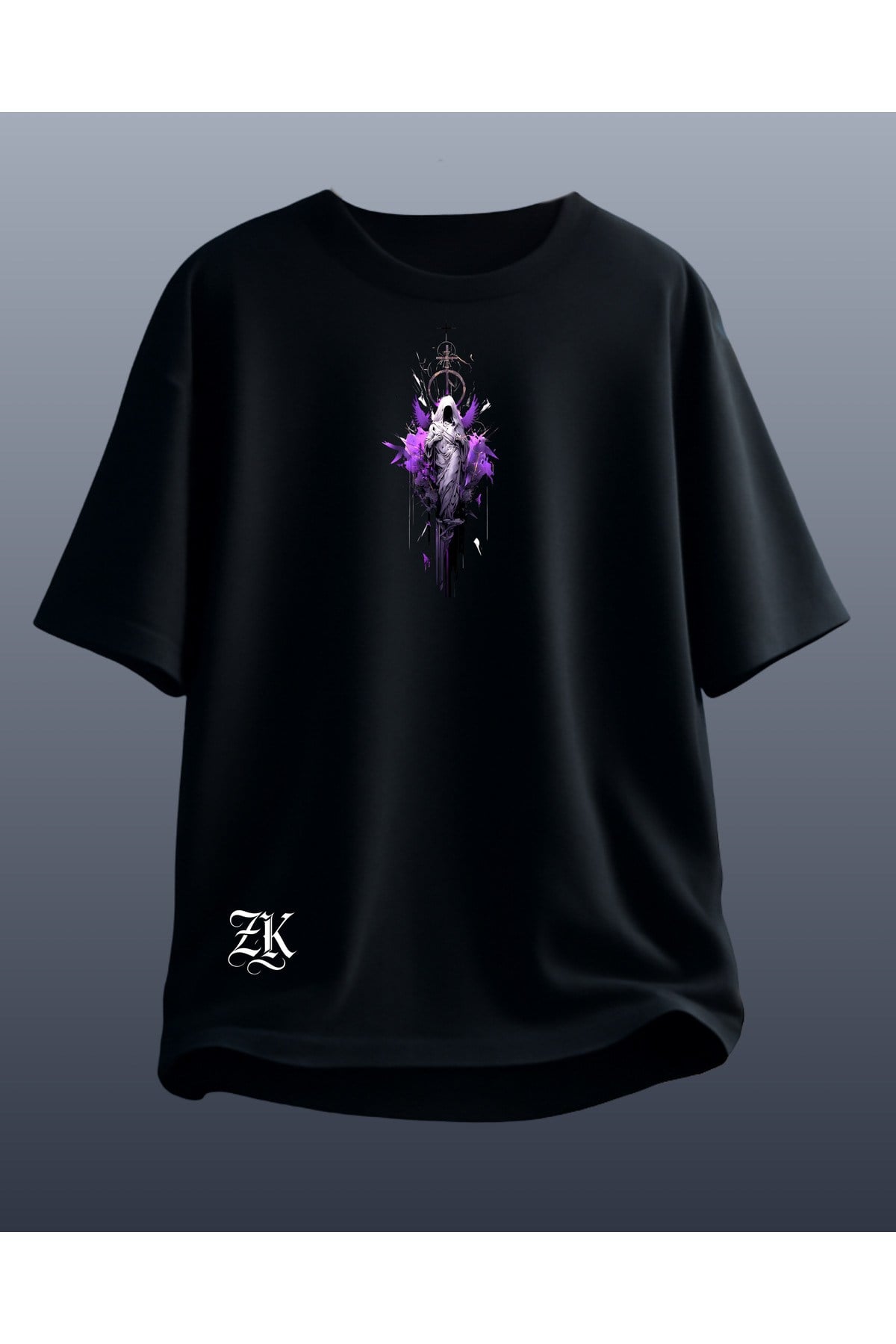 Unisex Erkek/Kadın Özel Baskılı Oversize Pamuklu Bisiklet Yaka T-Shirt