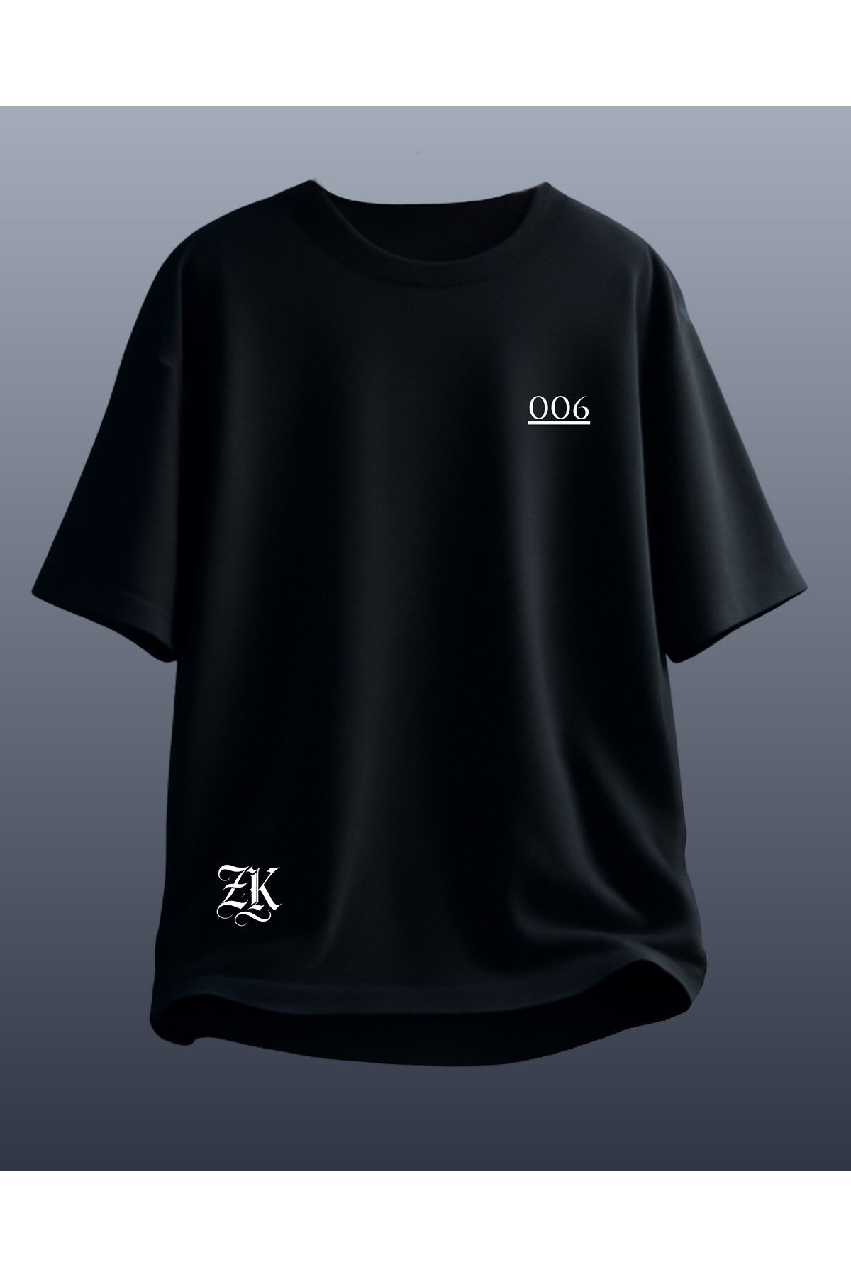 Unisex Erkek/Kadın Özel Baskılı Oversize Pamuklu Bisiklet Yaka T-Shirt