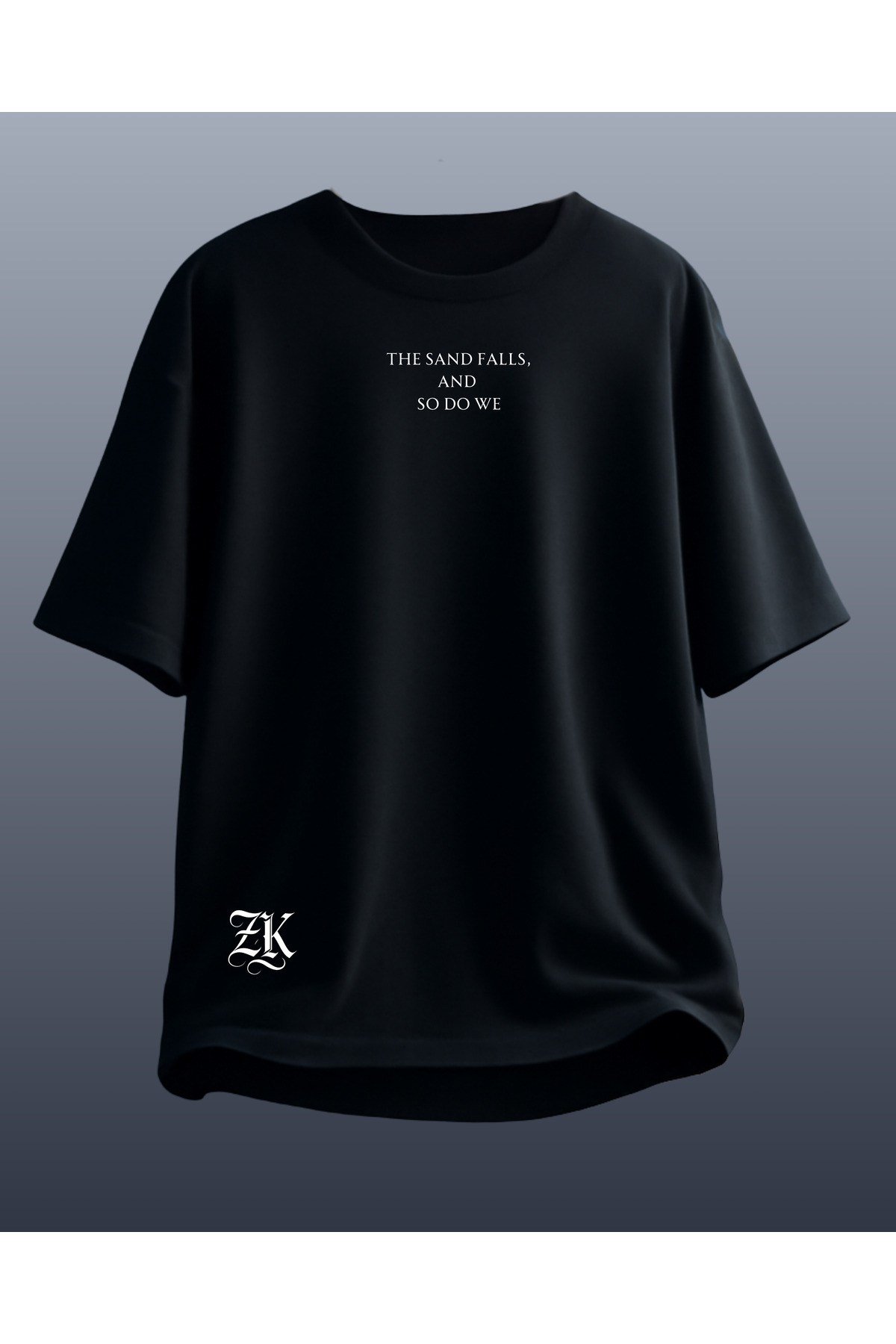 Unisex Erkek/Kadın Özel Baskılı Oversize Pamuklu Bisiklet Yaka T-Shirt