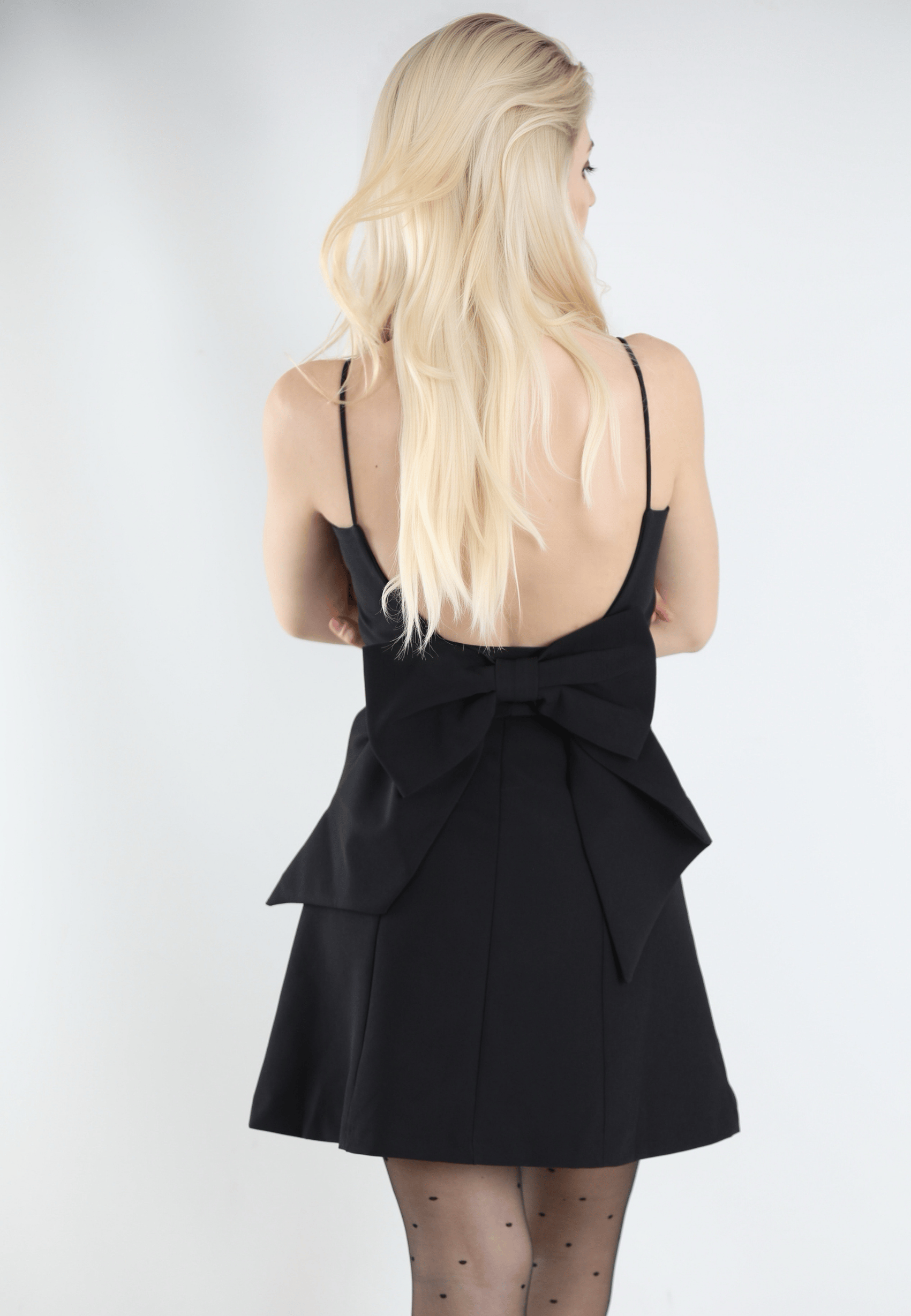 Wrapped Bow Dress Siyah
