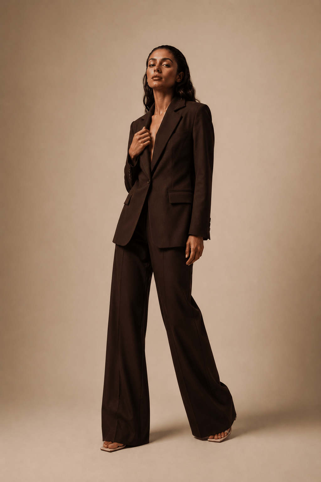 Blazer Takım Elbise Tek Düğme Ceket Pantolon