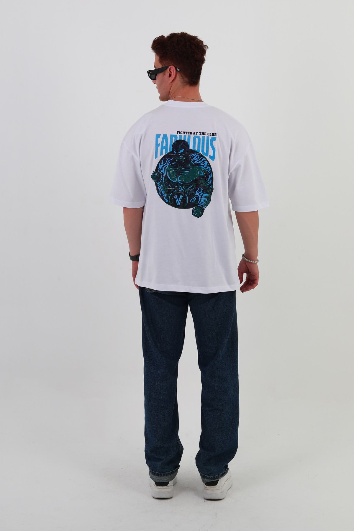 FABULOUS-Oversize Tişört | Sırt Baskılı – Minimal Göğüs Desenli Unisex Tshirt