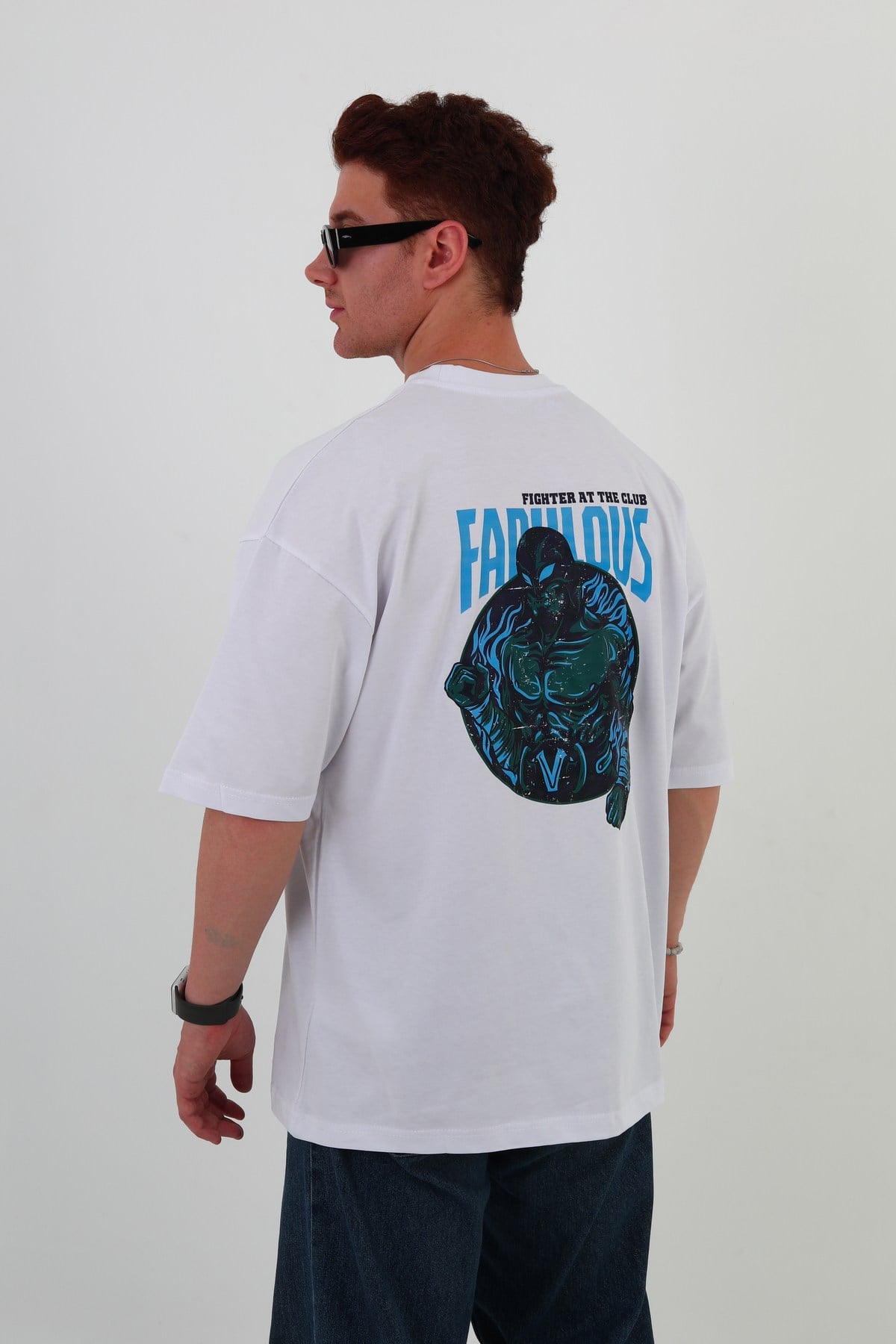 FABULOUS-Oversize Tişört | Sırt Baskılı – Minimal Göğüs Desenli Unisex Tshirt