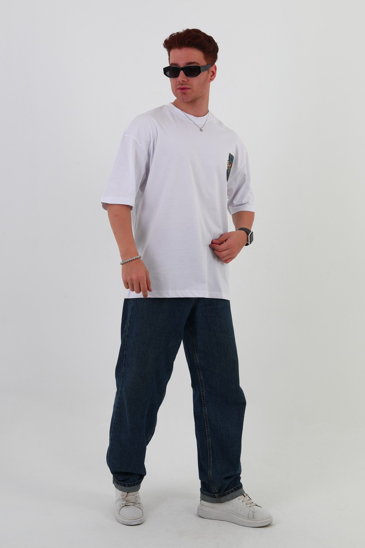 GETLOST-Oversize Tişört | Sırt Baskılı – Minimal Göğüs Desenli Unisex Tshirt