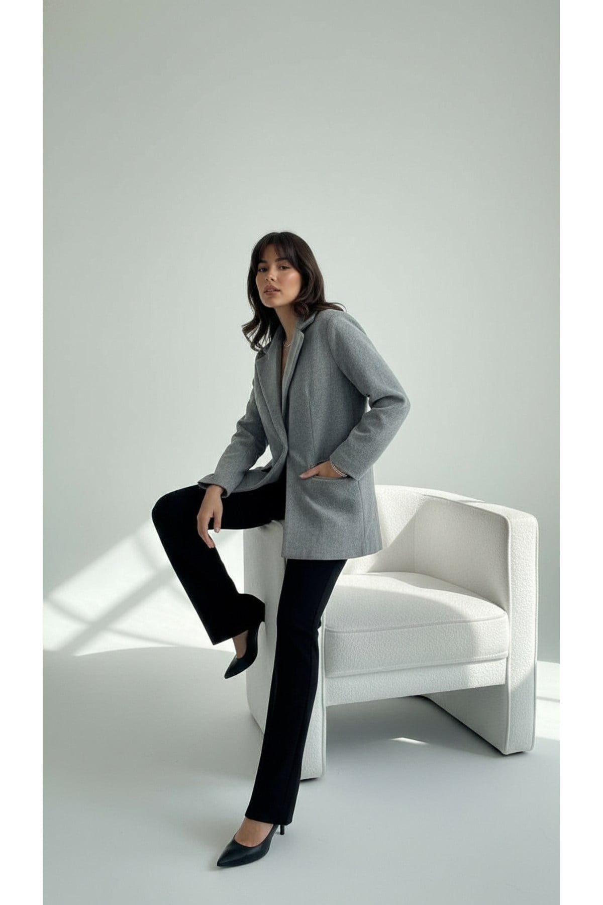 Kadın Kaşe Blazer Ceket