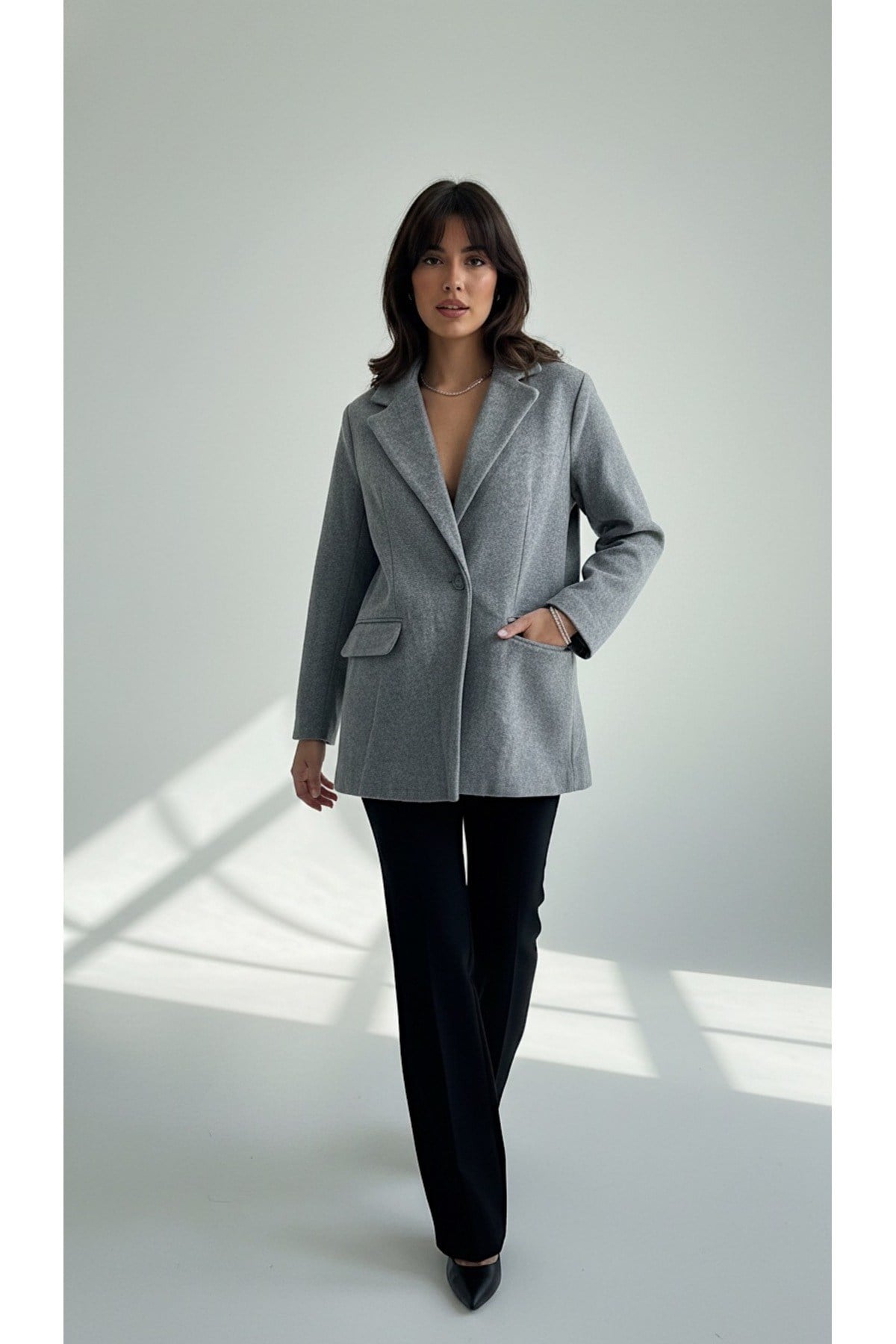 Kadın Kaşe Blazer Ceket