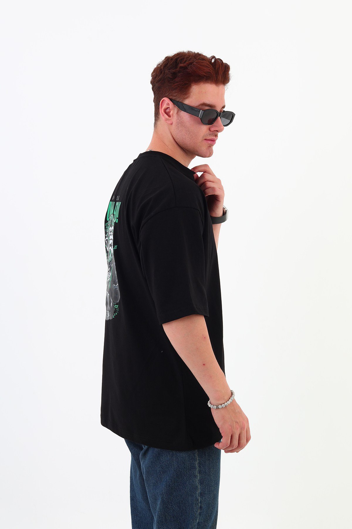 PUNKYOU-Oversize Tişört | Sırt Baskılı – Minimal Göğüs Desenli Unisex Tshirt
