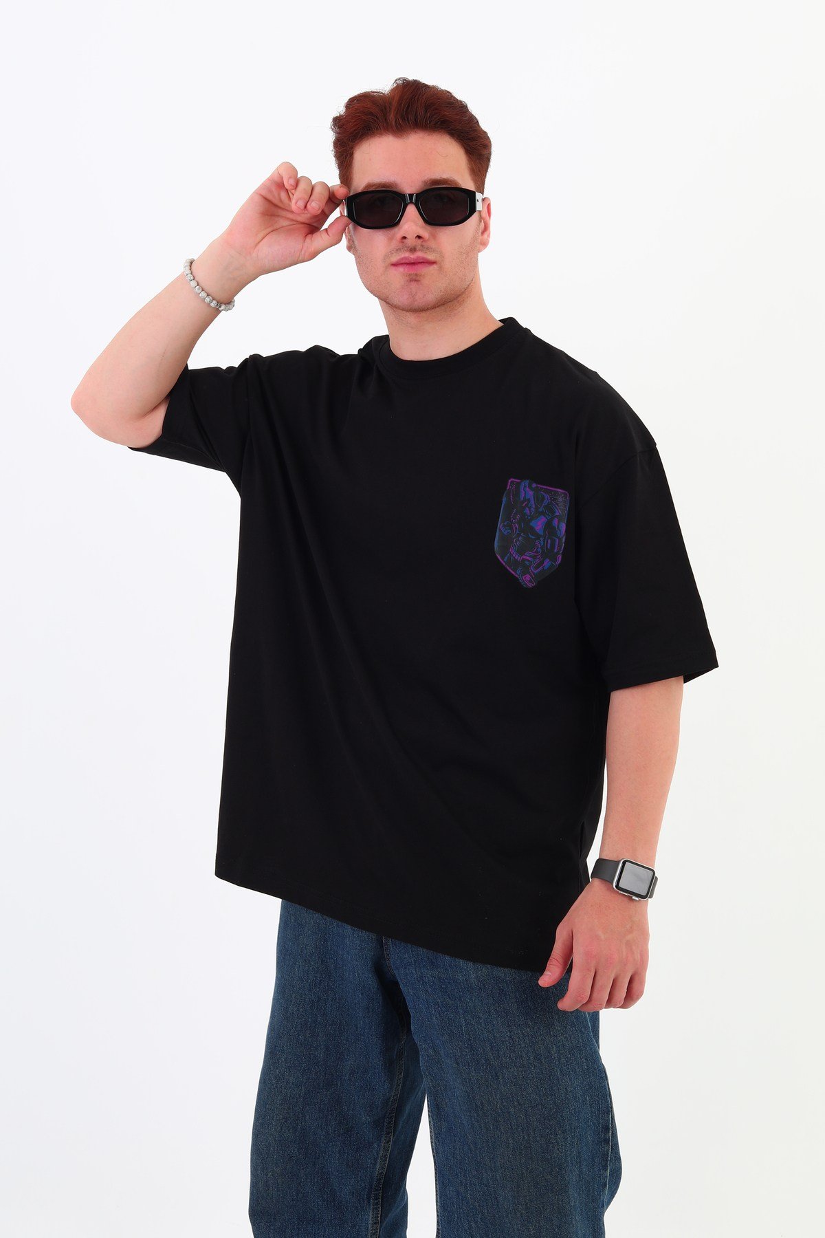 STRONGER-Oversize Tişört | Sırt Baskılı – Minimal Göğüs Desenli Unisex Tshirt