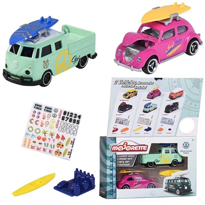  MAJORETTE VOLKSWAGEN THE ORİGİNALS 2 PİECES SET 3 ASORTİ