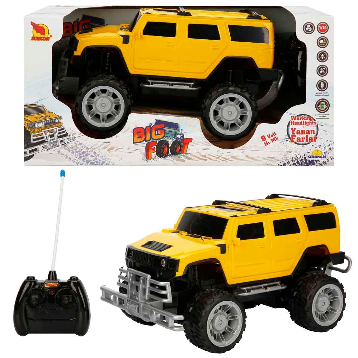 1:14 UZAKTAN KUMANDALI BİG FOOT USB ŞARJLI HUMMER 34 CM.