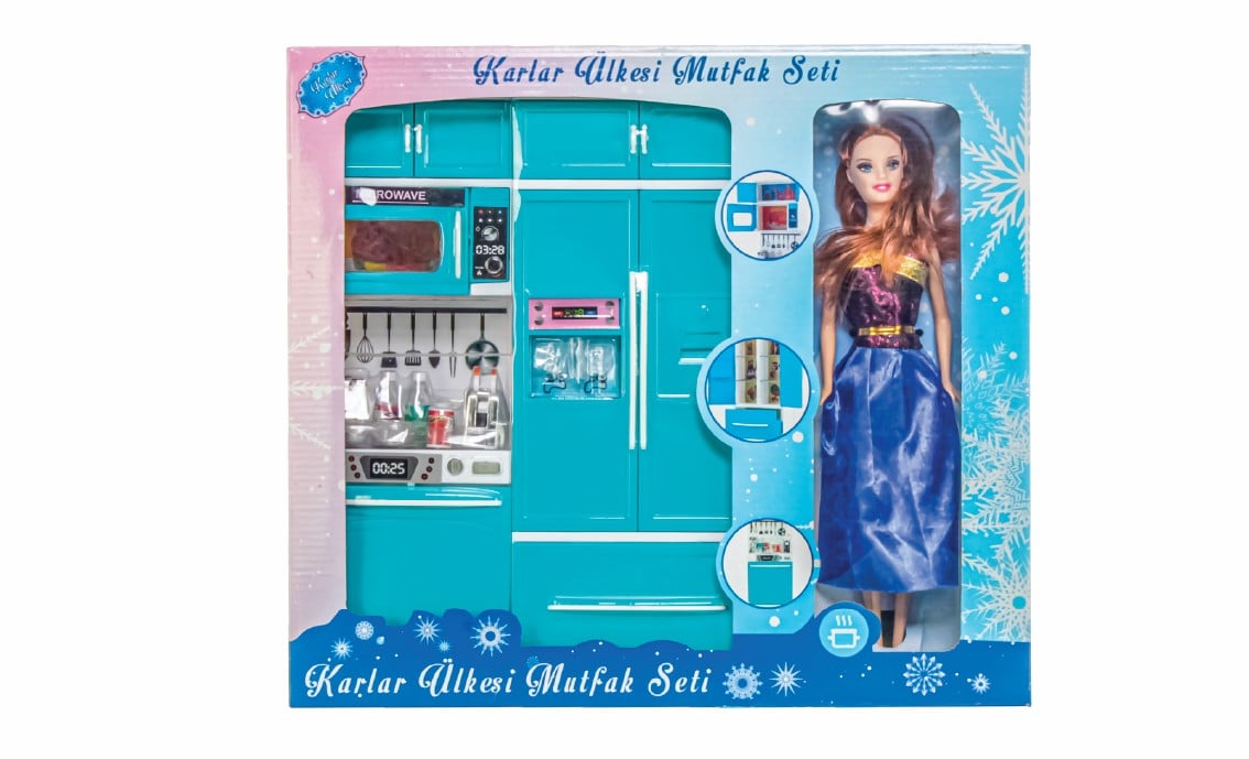 2331  KARLAR ÜLKESİ BEBEKLİ İKİLİ DOLAP, BULAŞIK MAKİNESİ