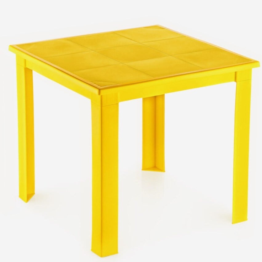 50X50 H:40 PLASTİK MASA SARI