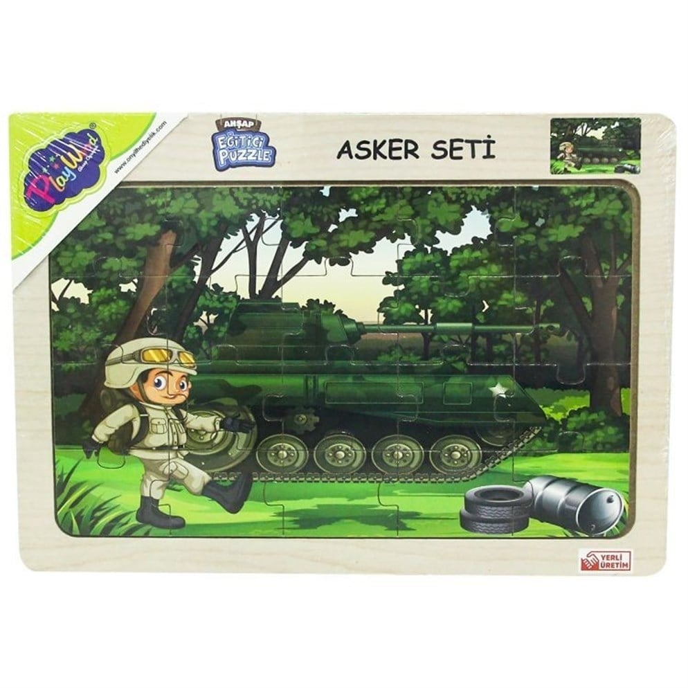 AHŞAP EĞİTİCİ PUZZLE / ASKER SETİ                                               