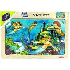 AHŞAP EĞİTİCİ PUZZLE / DENİZ KIZI                                               