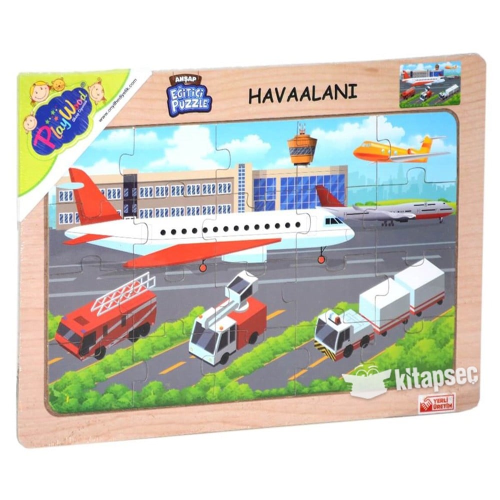 AHŞAP EĞİTİCİ PUZZLE / HAVAALANI                                                