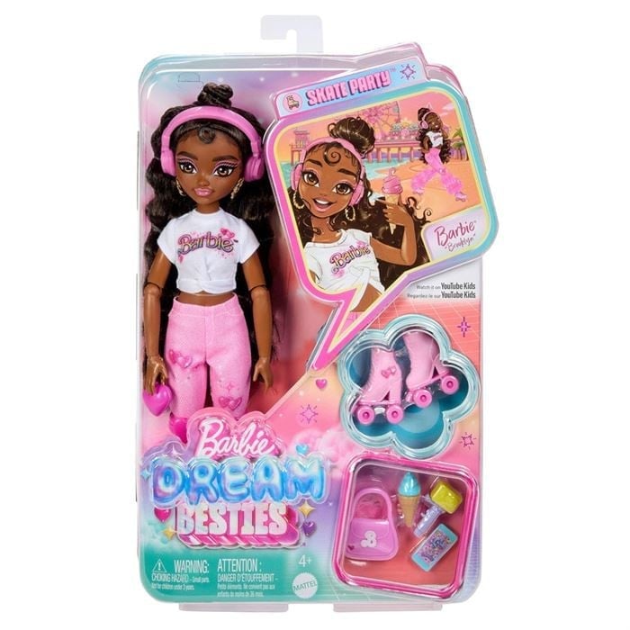 BARBIE DREAM BESTİES PATEN PARTİSİ BROOKLYN BEBEK VE AKSESUARLARI