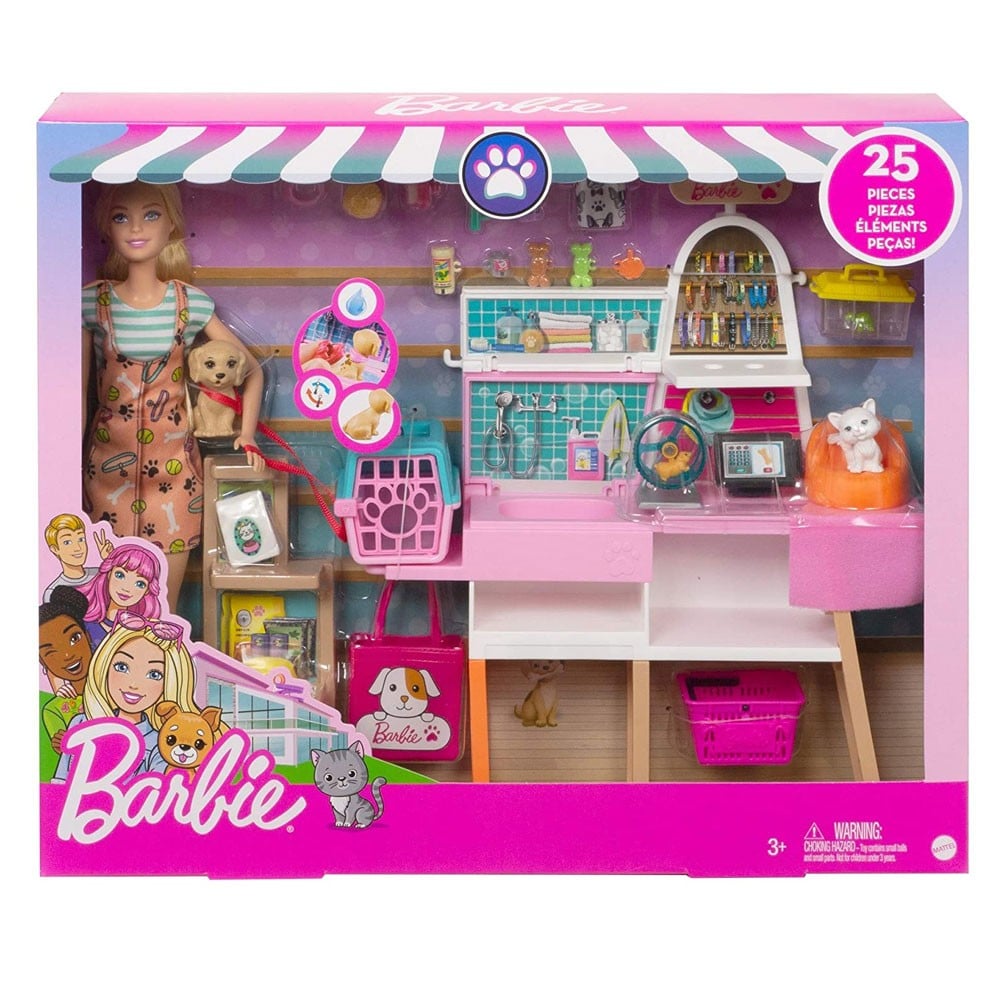 BARBIE VE EVCİL HAYVAN DÜKKANI OYUN SETİ