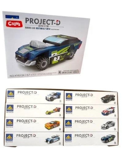 BLOK YARIŞ ARABALARI SETİ STAND 8'Lİ 