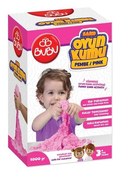 BU-BU OYUN KUMU 1000 GR. PEMBE