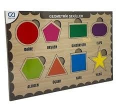 CAAHS-3204 CA GAMES AHŞAP GEOMETRİK ŞEKİLLER BUL-TAK