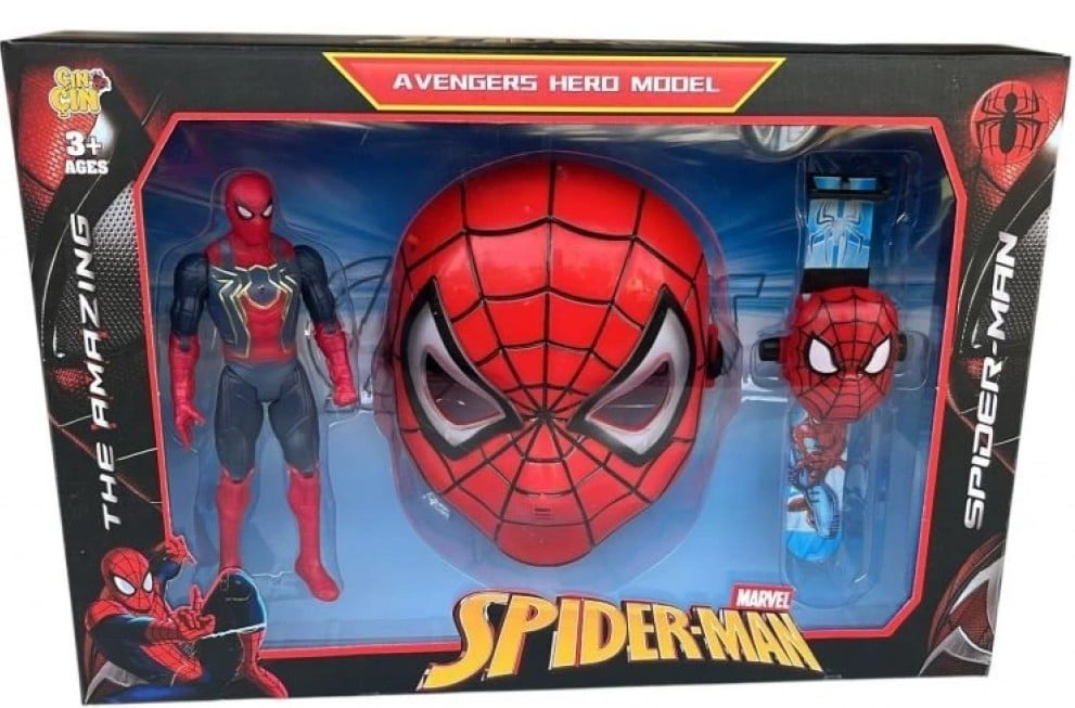 KUT.SPIDERMAN+MASKE VE SAATİ