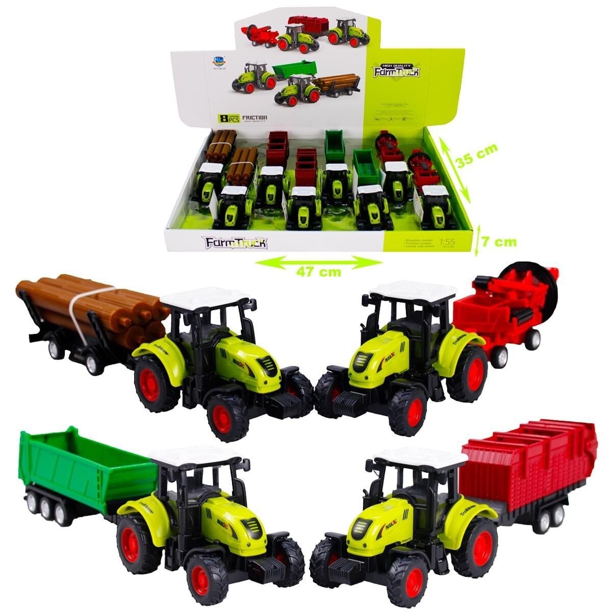 KZL-706-25 YESIL TRAKTOR ROMORKLU 4 ASS 80