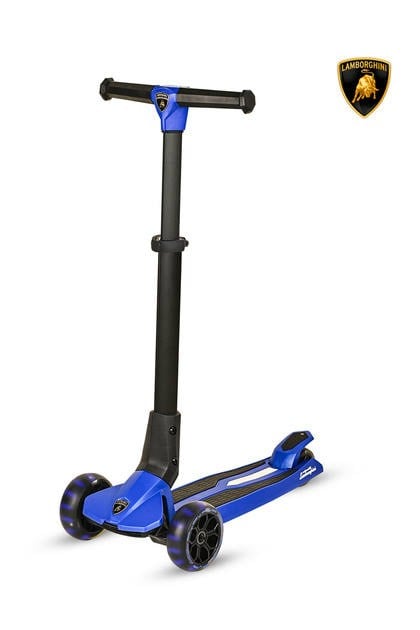 L3-B LAMBORGHİNİLİSANSLI KOLAY KATLANIR IŞIKLI ORTA GÖVDE VE 3TEKER IŞIKLI SCOOTER(MAVİ)