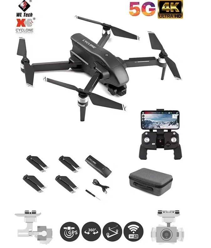 Q868 WLTOYS 3KM MENZİL, 4K KAMERA, GPSLİ, DRONE