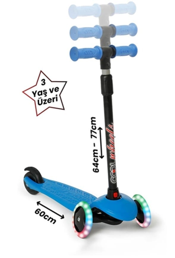 SCOOTER IŞIKLI STAR (MAVİ) 8