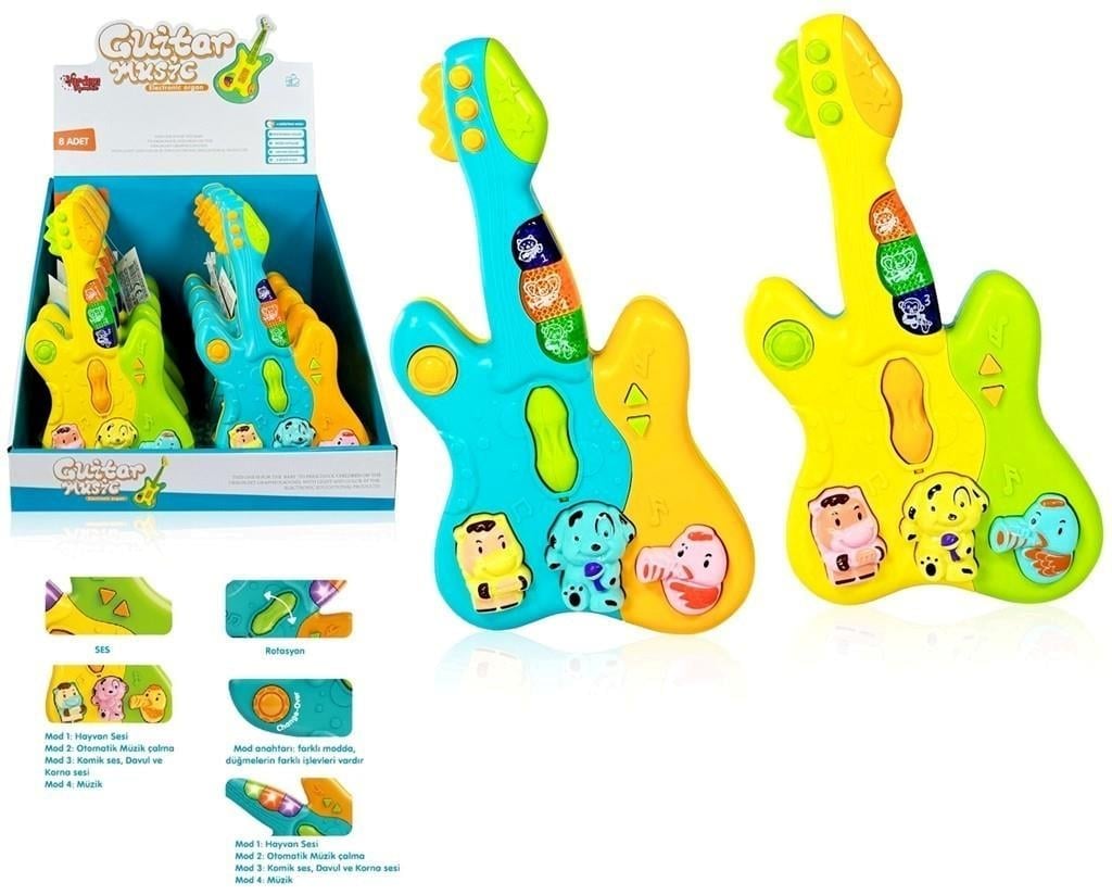 Vardem Işıklı ve Müzikli Gitar Bebek Piyanosu