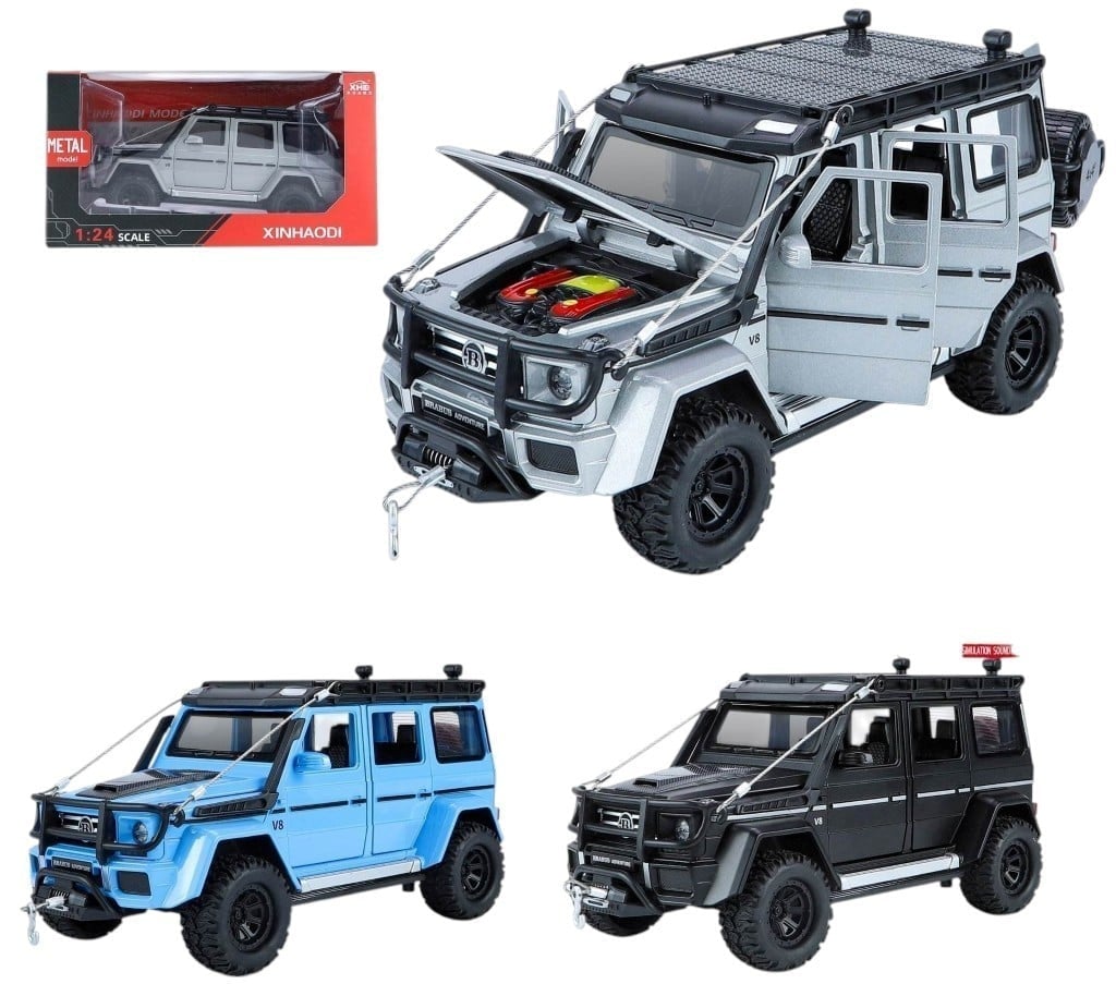 Vardem Kutulu 1:24 Çek Bırak Işıklı ve Sesli Off Road Metal Jeep